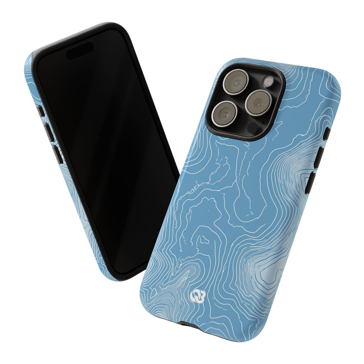 Glacial Basin Topo · Tough Phone Case for iPhone · Blue