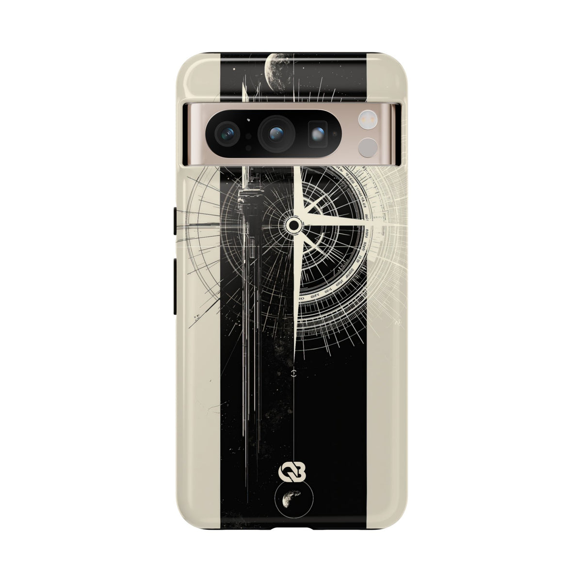 Beige Tough Phone Case for Google Pixel - Zenith Vector Spire