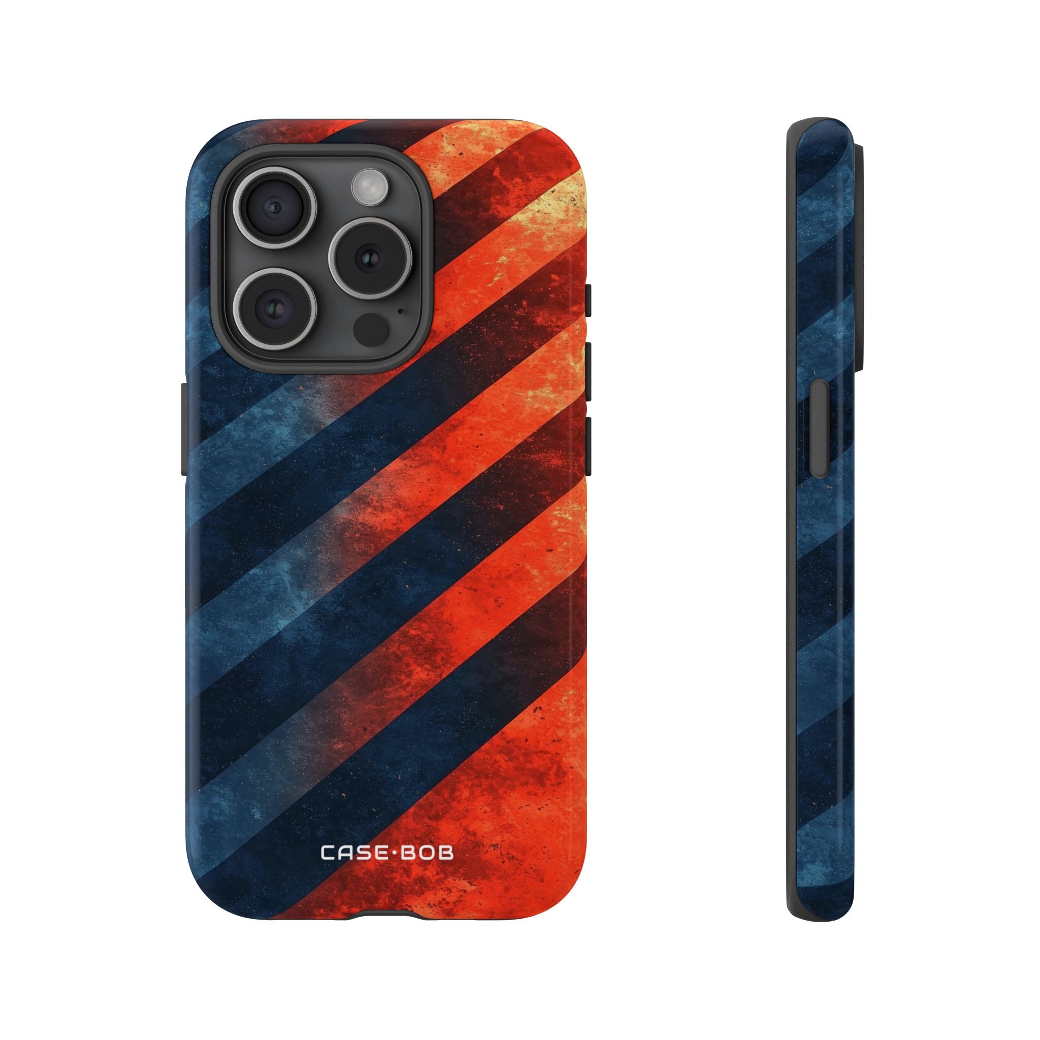Diagonale Streifen Blaze iPhone 15 Pro Case - Tough