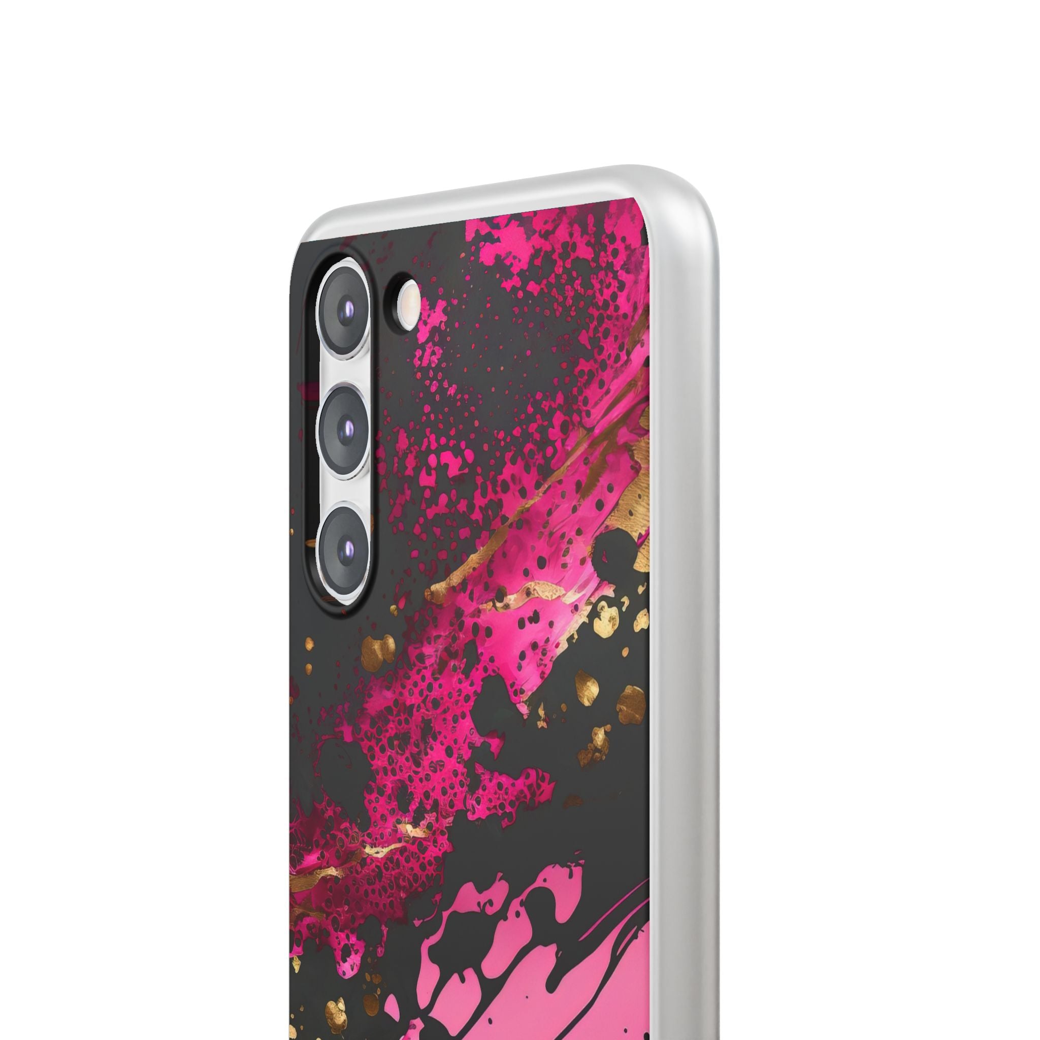 Magenta Liquid Gold · Soft Handyhülle für Samsung