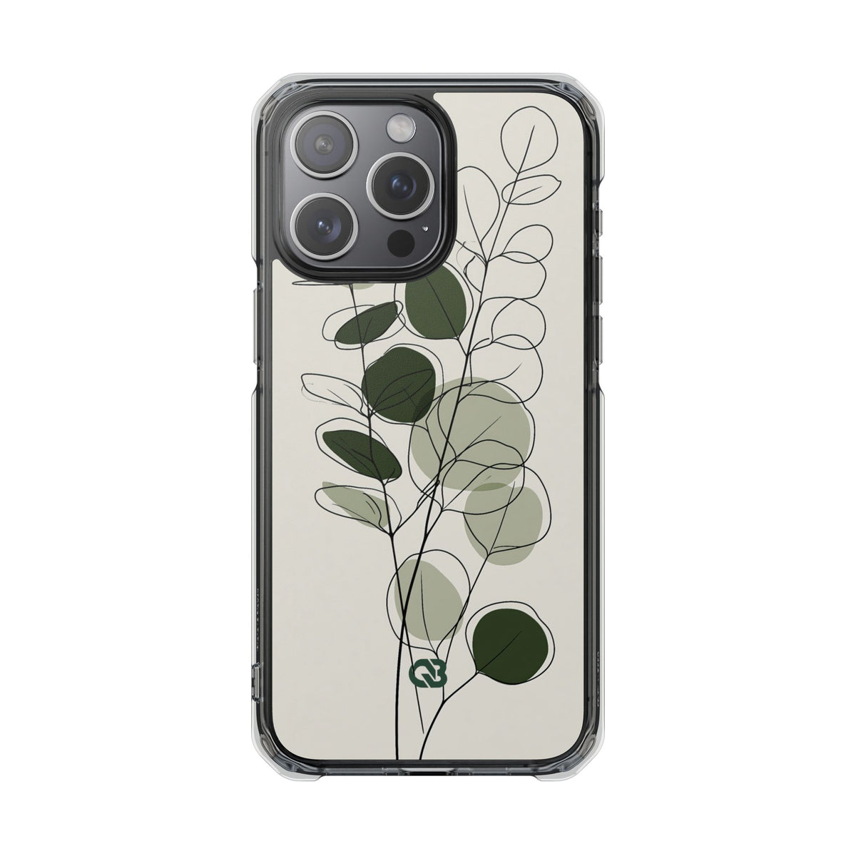Eucalyptus Foliage Study · Clear Impact Magnetic Phone Case for iPhone · Green