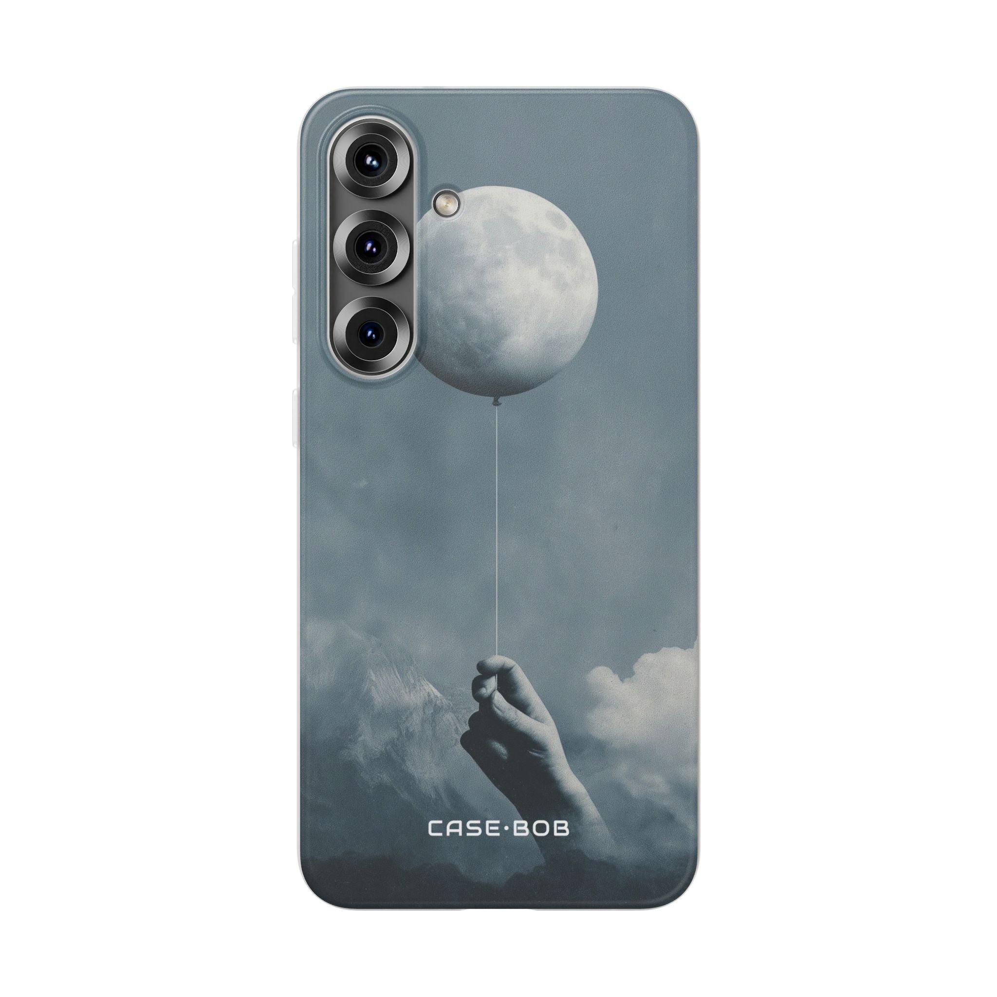 Moon Balloon Gray Samsung S25 Plus Case - Soft