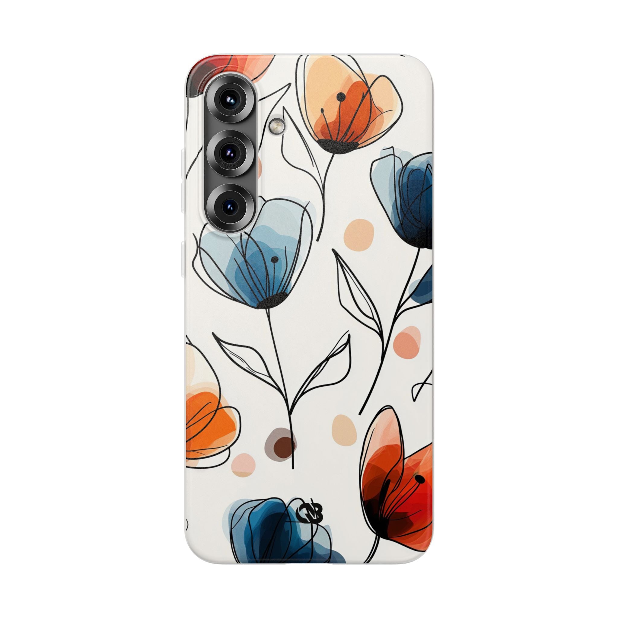 Ink Watercolor Tulips · Soft Custodia per Samsung
