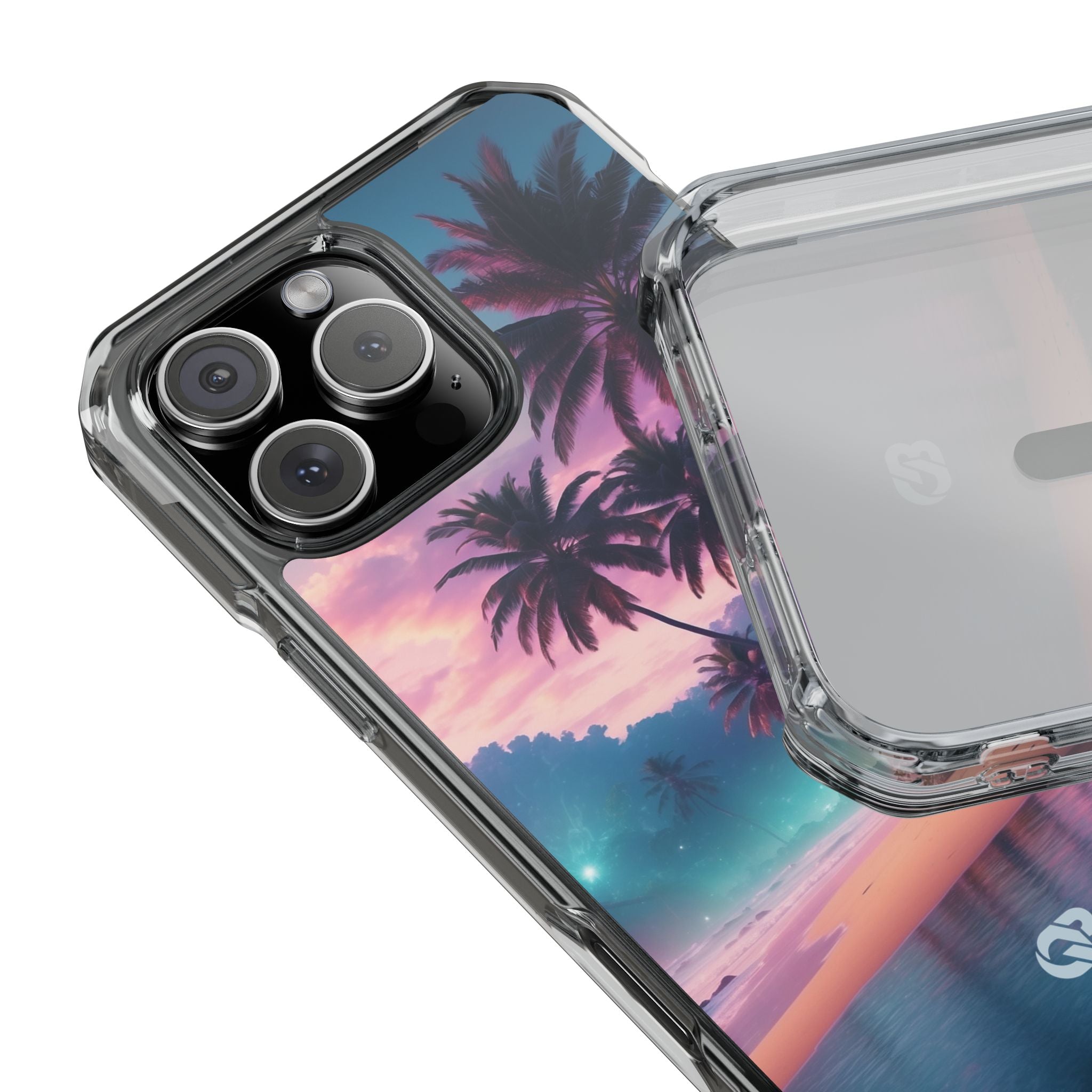 Neon Shore Palms · Impact etui na telefon dla iPhone · Magsafe