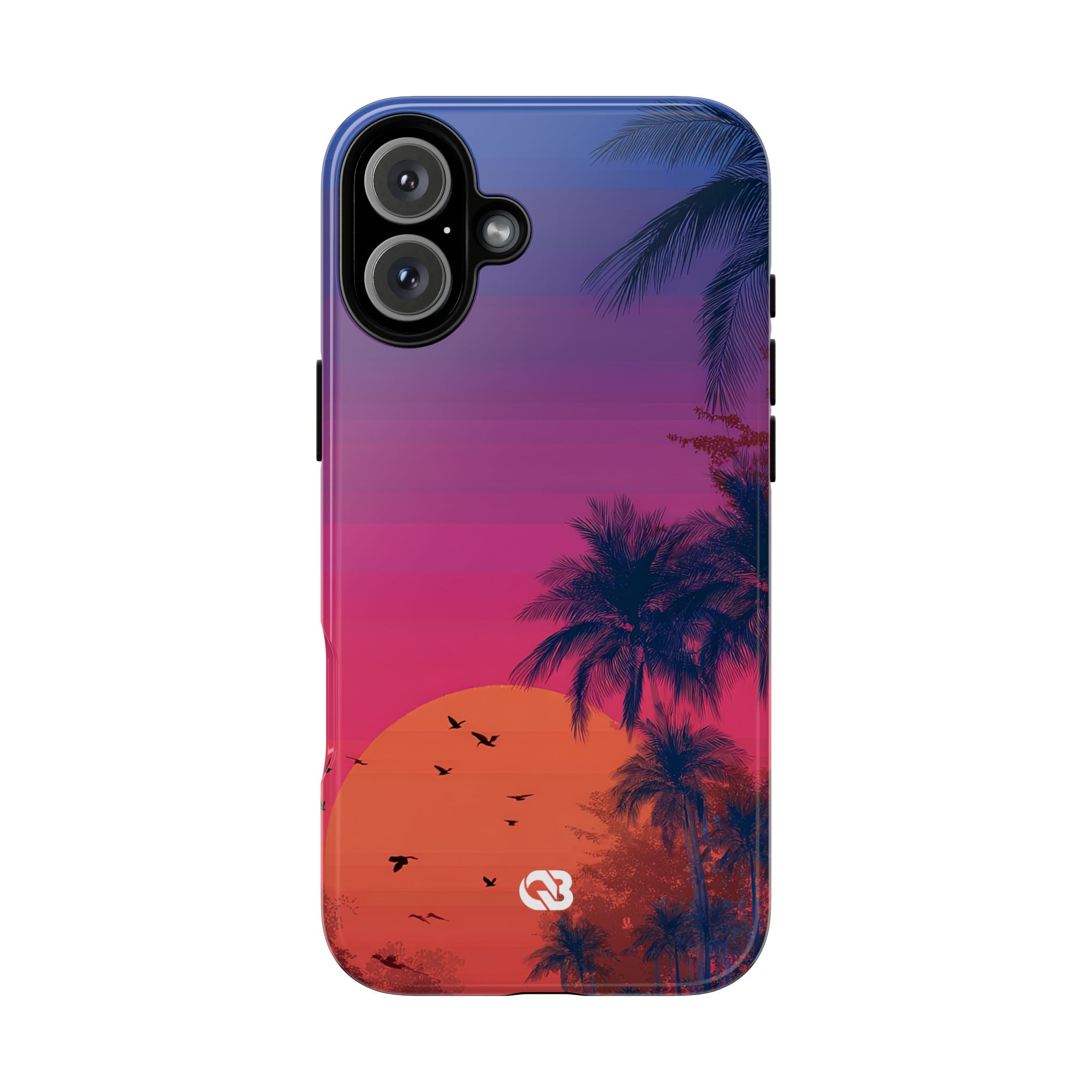 Neon Horizon Palms · Tough Phone Case for iPhone