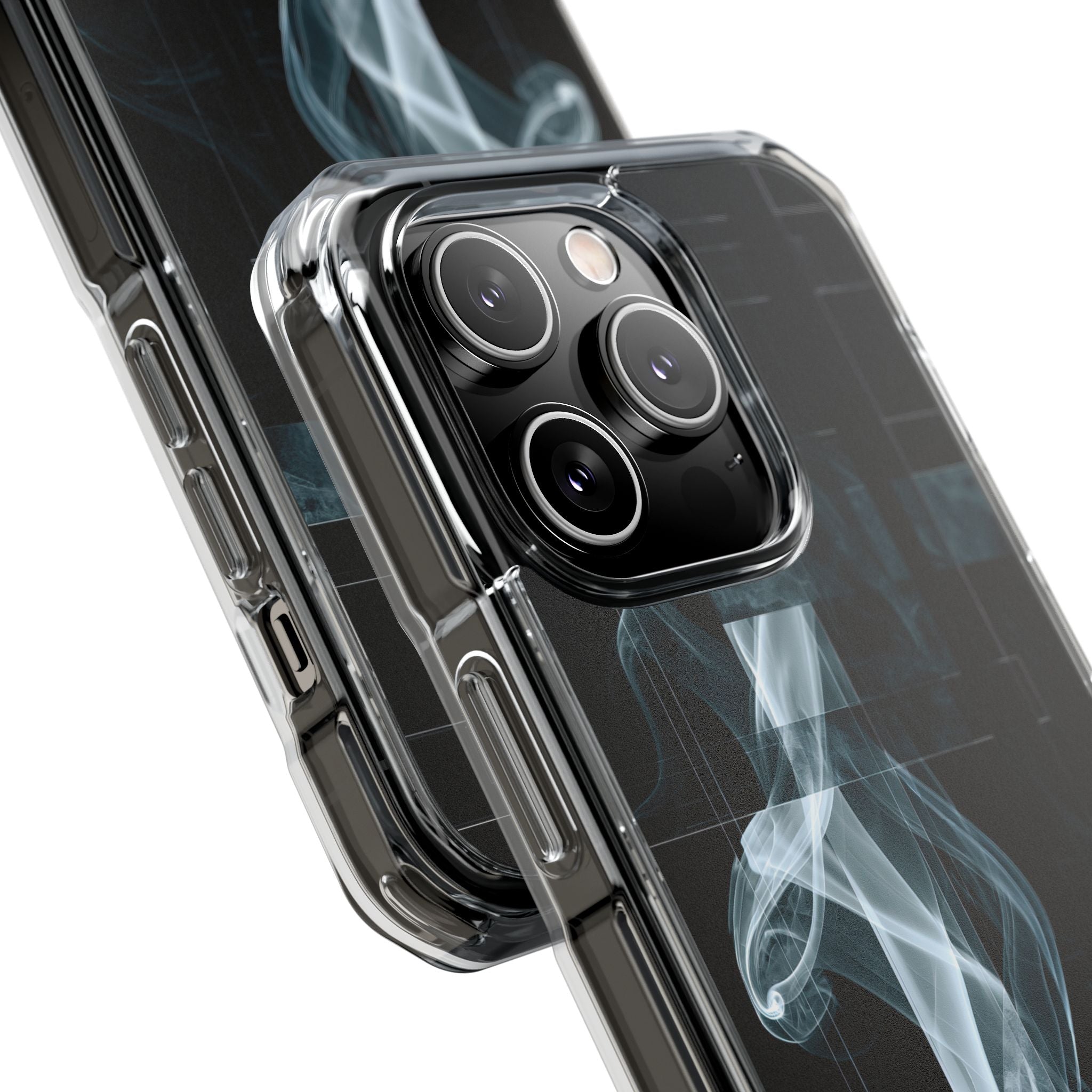Black Impact MagSafe Phone Case for iPhone - Arctic Vapor Grid