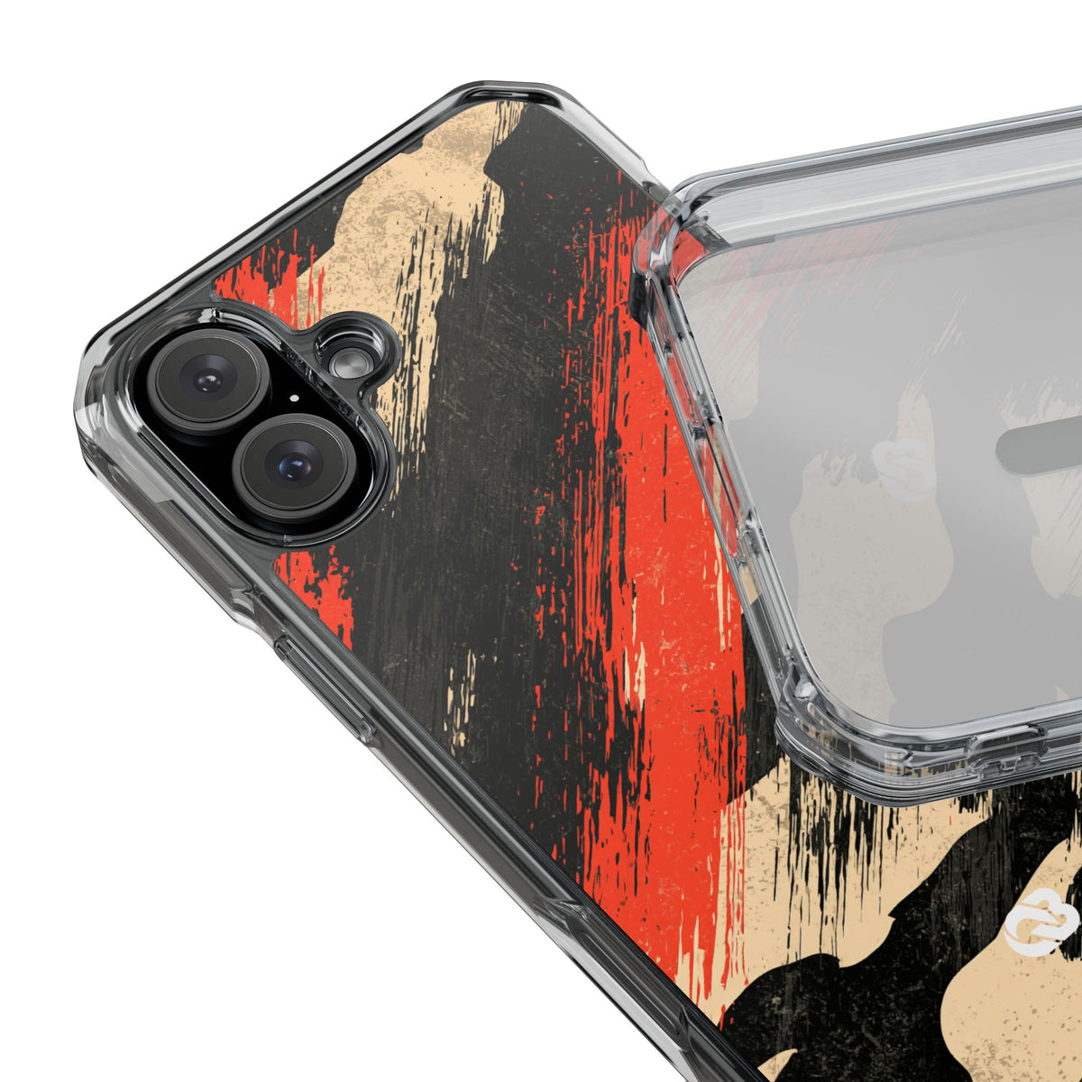 Urban Slash Camo · Clear Impact Magnetic Phone Case for iPhone · Black