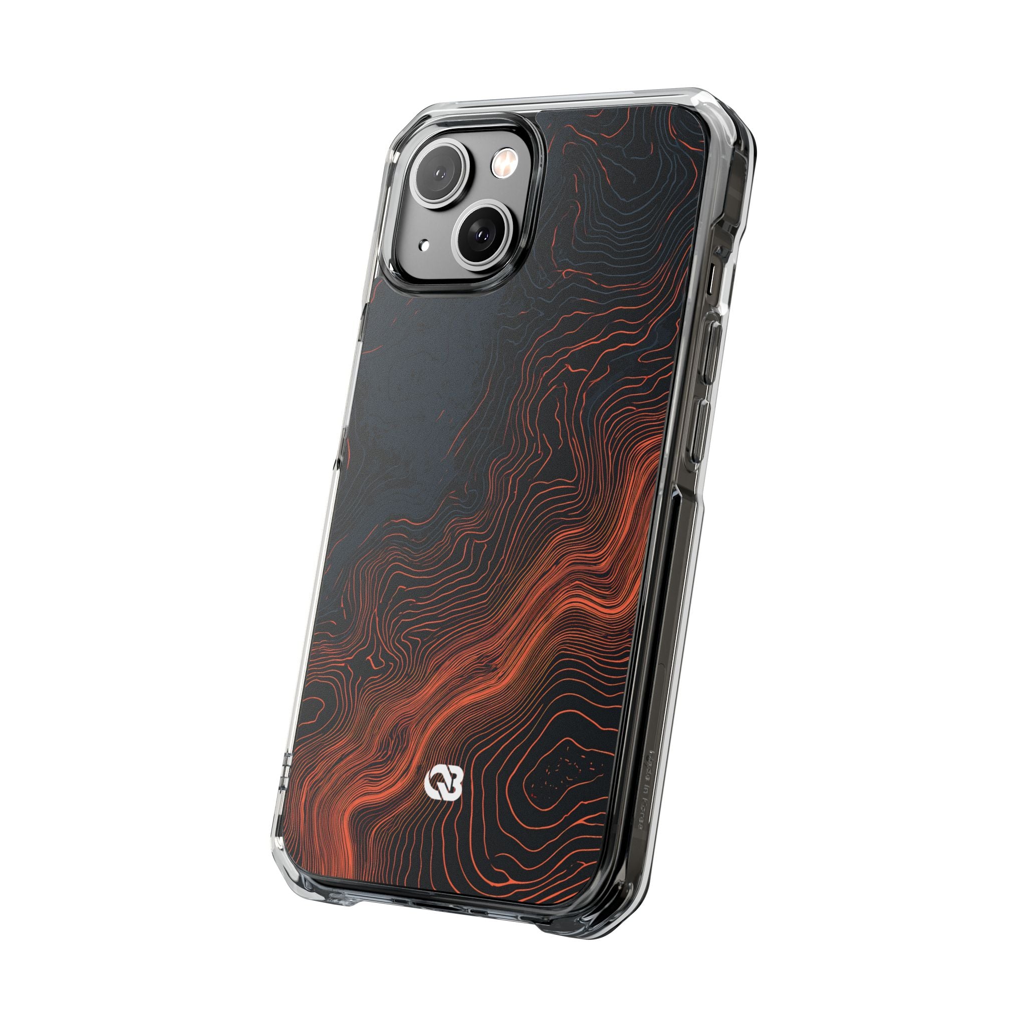 Black Impact MagSafe Phone Case for iPhone - Volcanic Basalt Map