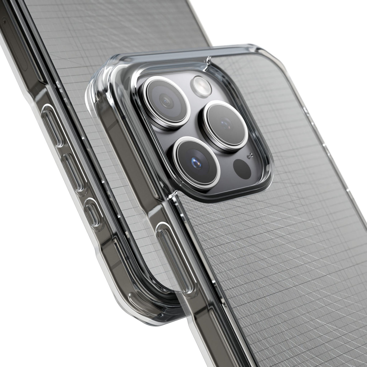 Grey Impact MagSafe Phone Case for iPhone - Chrome Mesh Warp