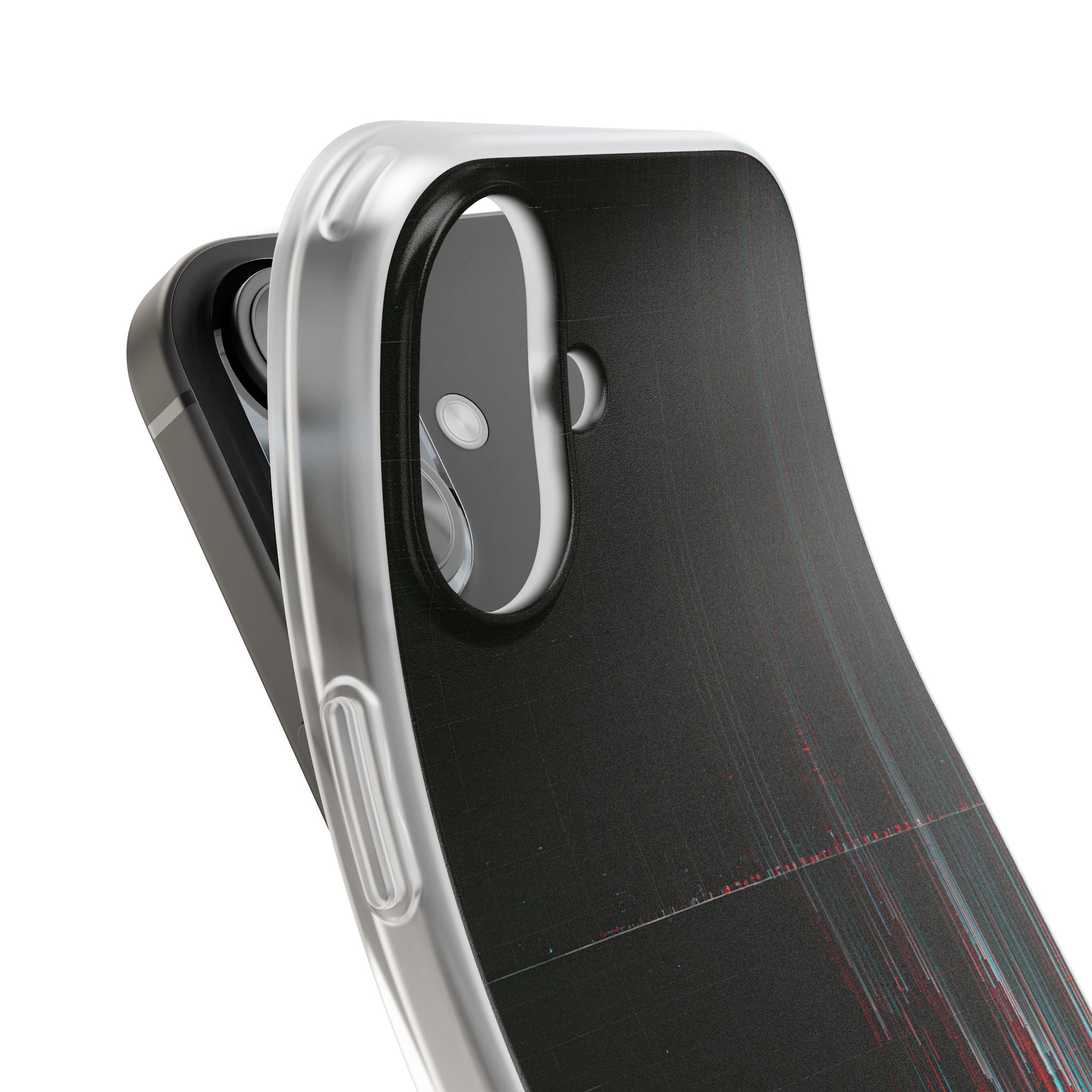 Black Lite Phone Case for iPhone - Corrupted Data Stream