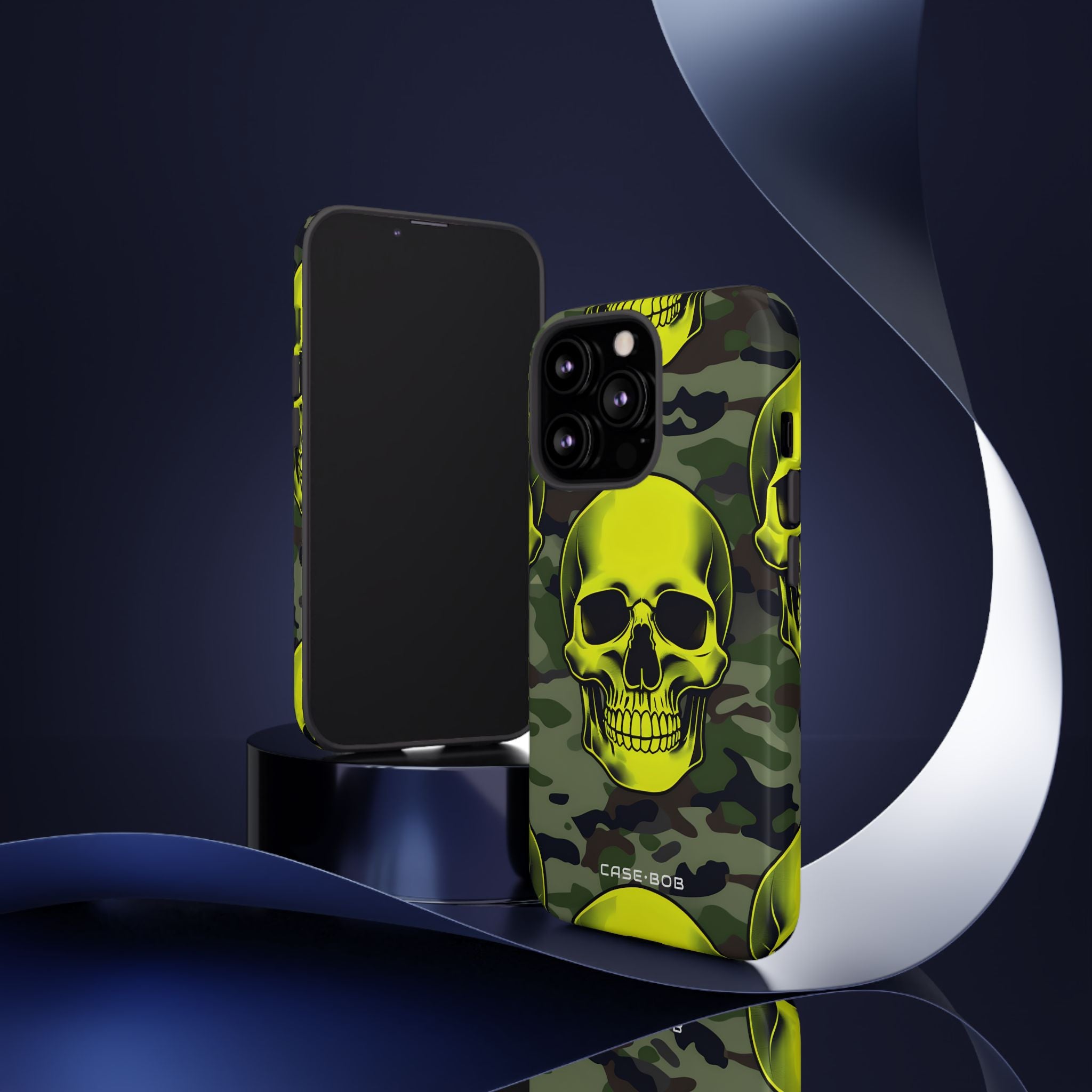 Neon Skull Camo iPhone 13 Pro Cover - Tough