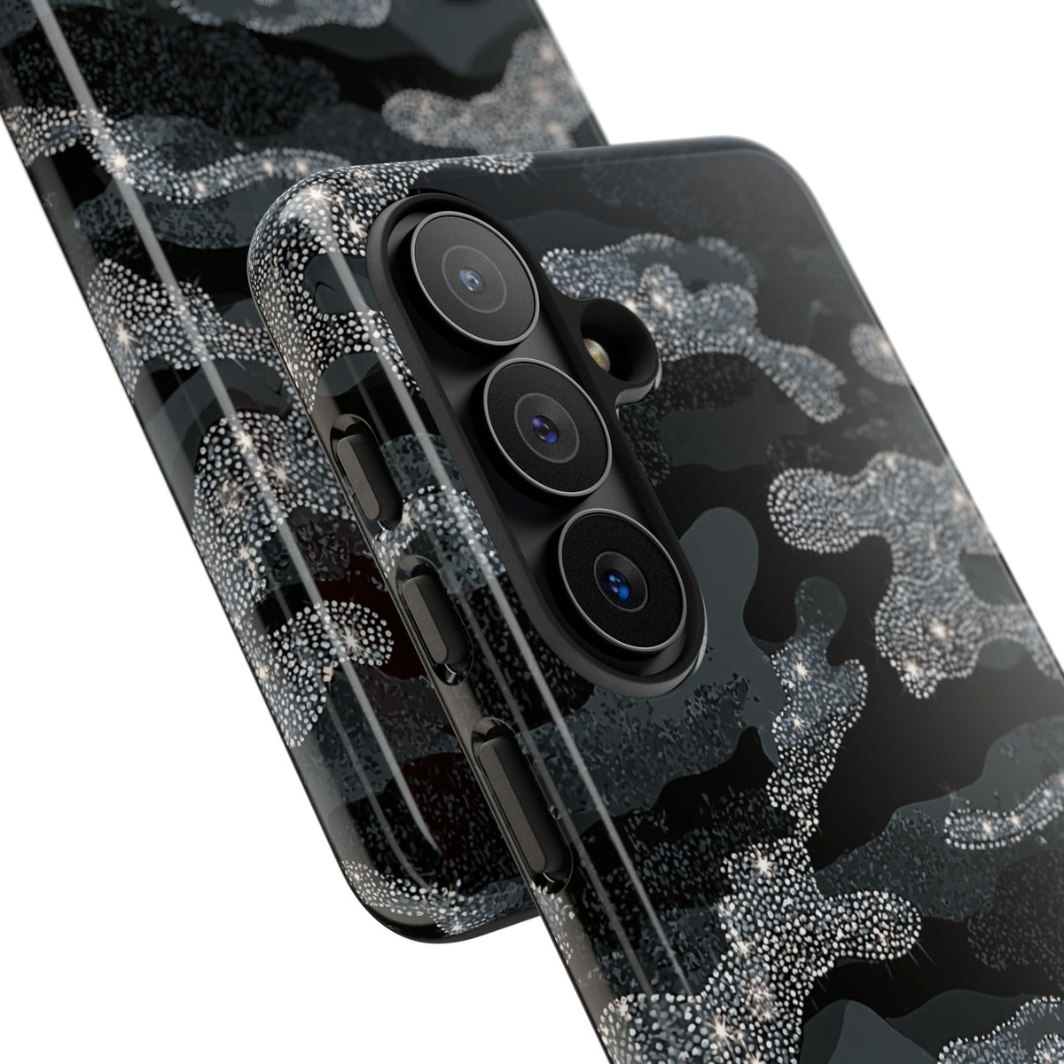 Glitter Shadow Camo · Tough Phone Case for Samsung · Black
