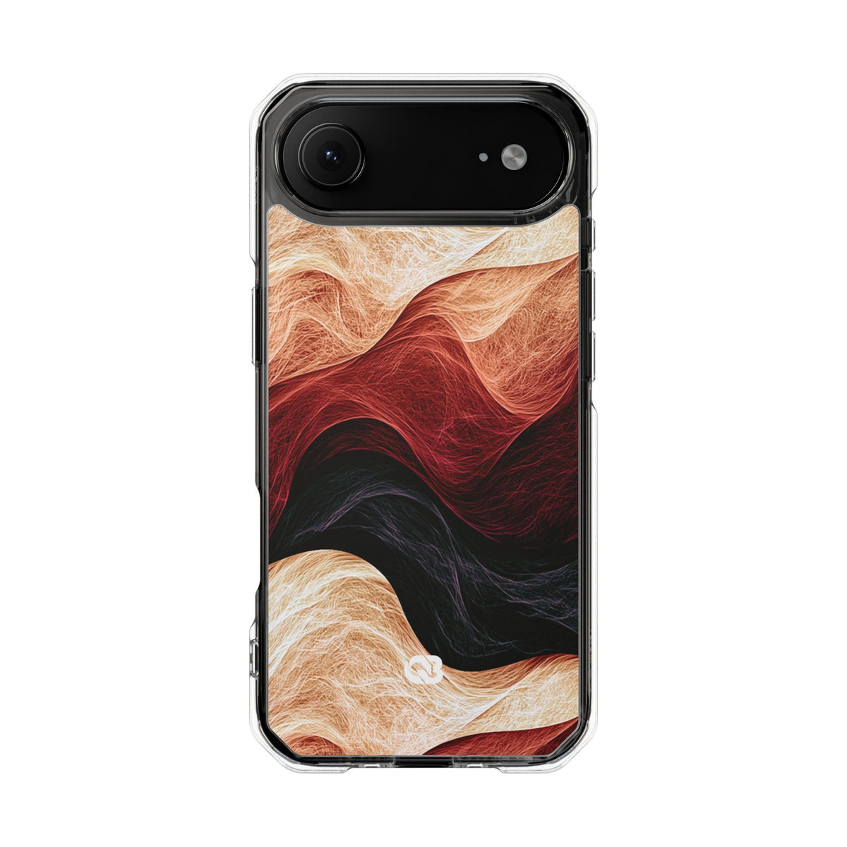Ember Wave Dispersion · Clear Impact Magnetic Phone Case for iPhone · Red