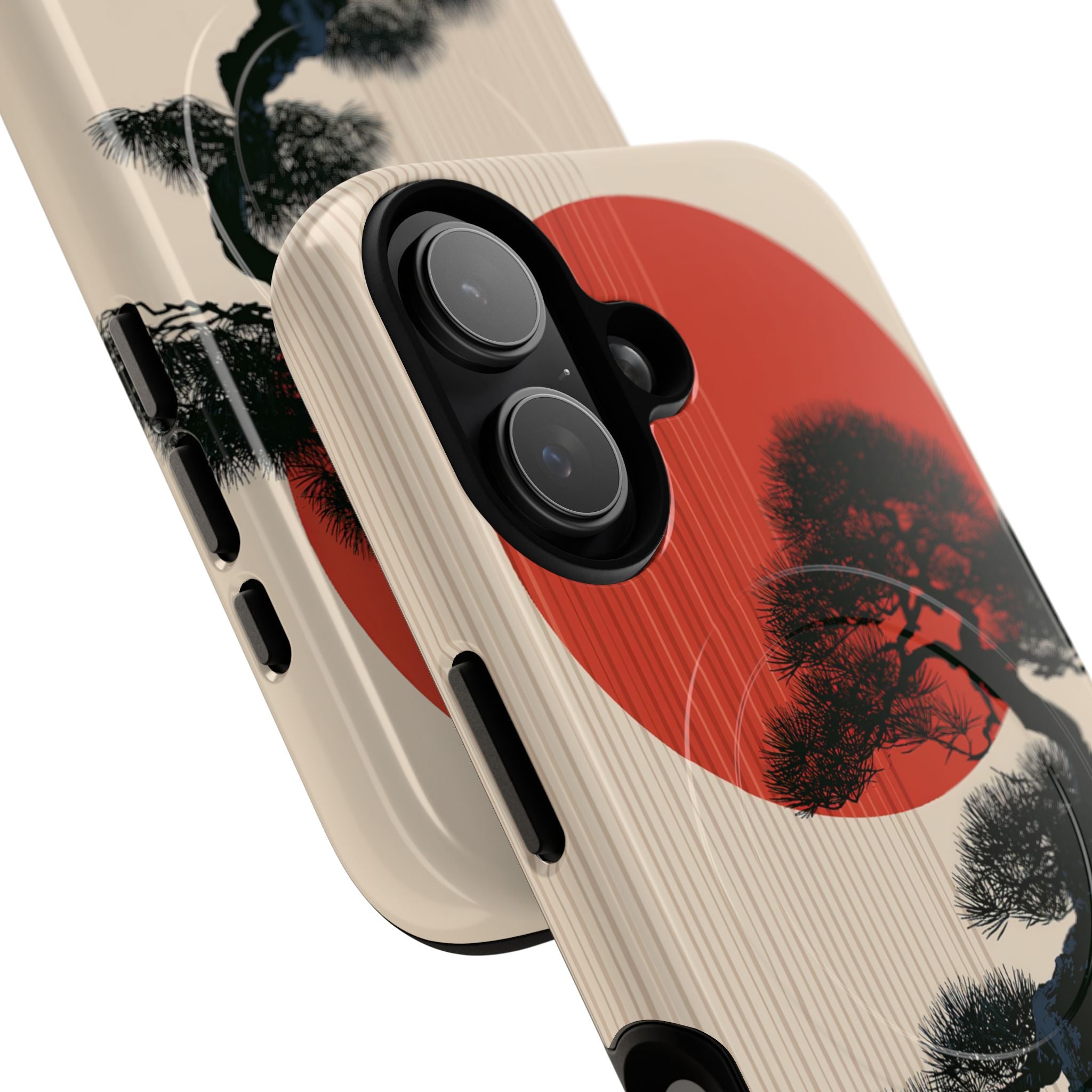 Beige Tough 2.0 Magsafe Phone Case for iPhone - Kyoto Crimson Pine