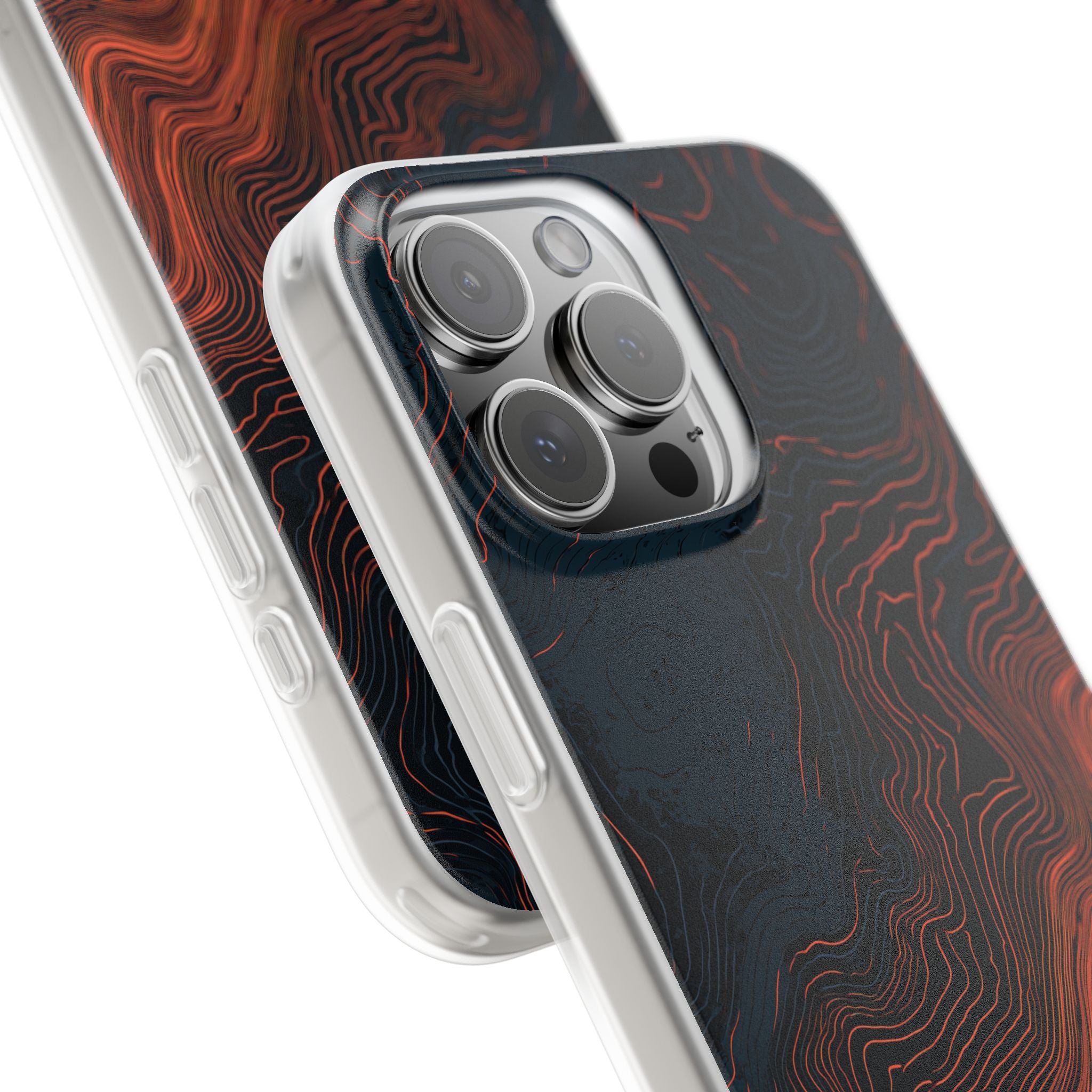 Black Lite Phone Case for iPhone - Volcanic Basalt Map