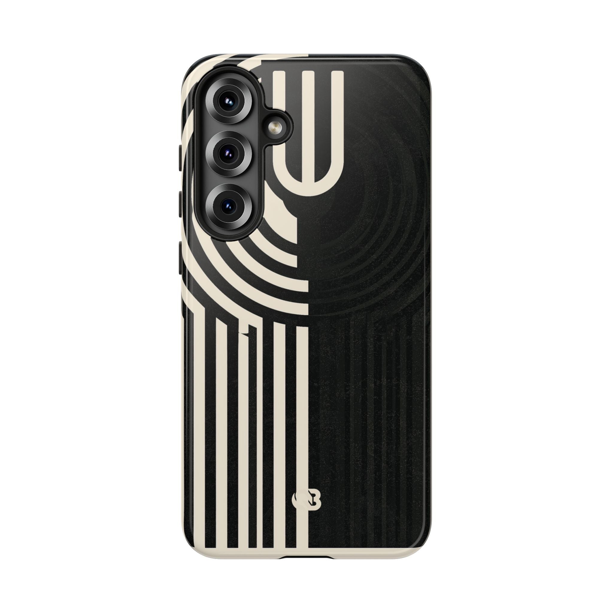 Beige Tough Phone Case for Samsung - Monolith Ivory Signal