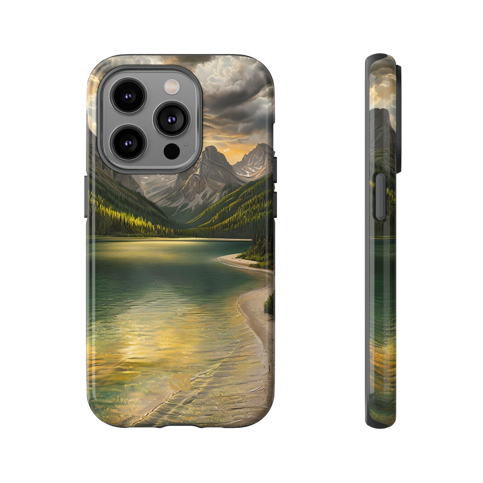 Gilded Mountain Lake · Tough Phone Case for iPhone