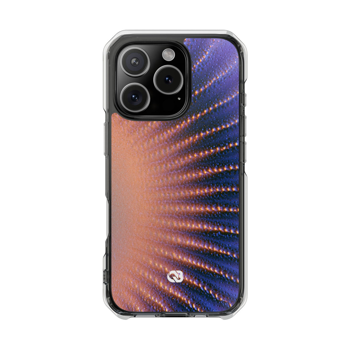 Luminous Aura Burst · Clear Impact Magnetic Phone Case for iPhone · Blue