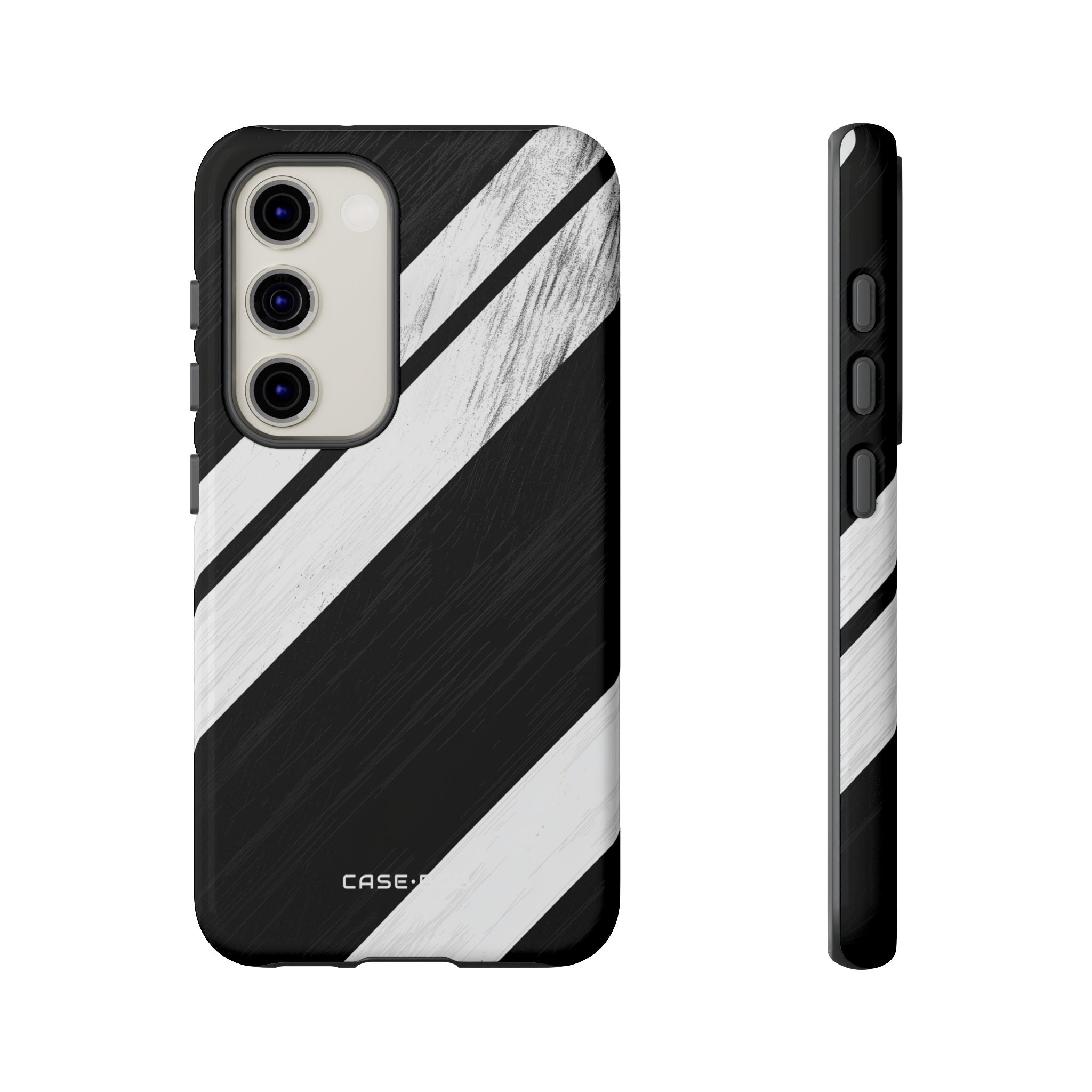 Kulutettu raidallinen liike Samsung S23 -kestävä suojus