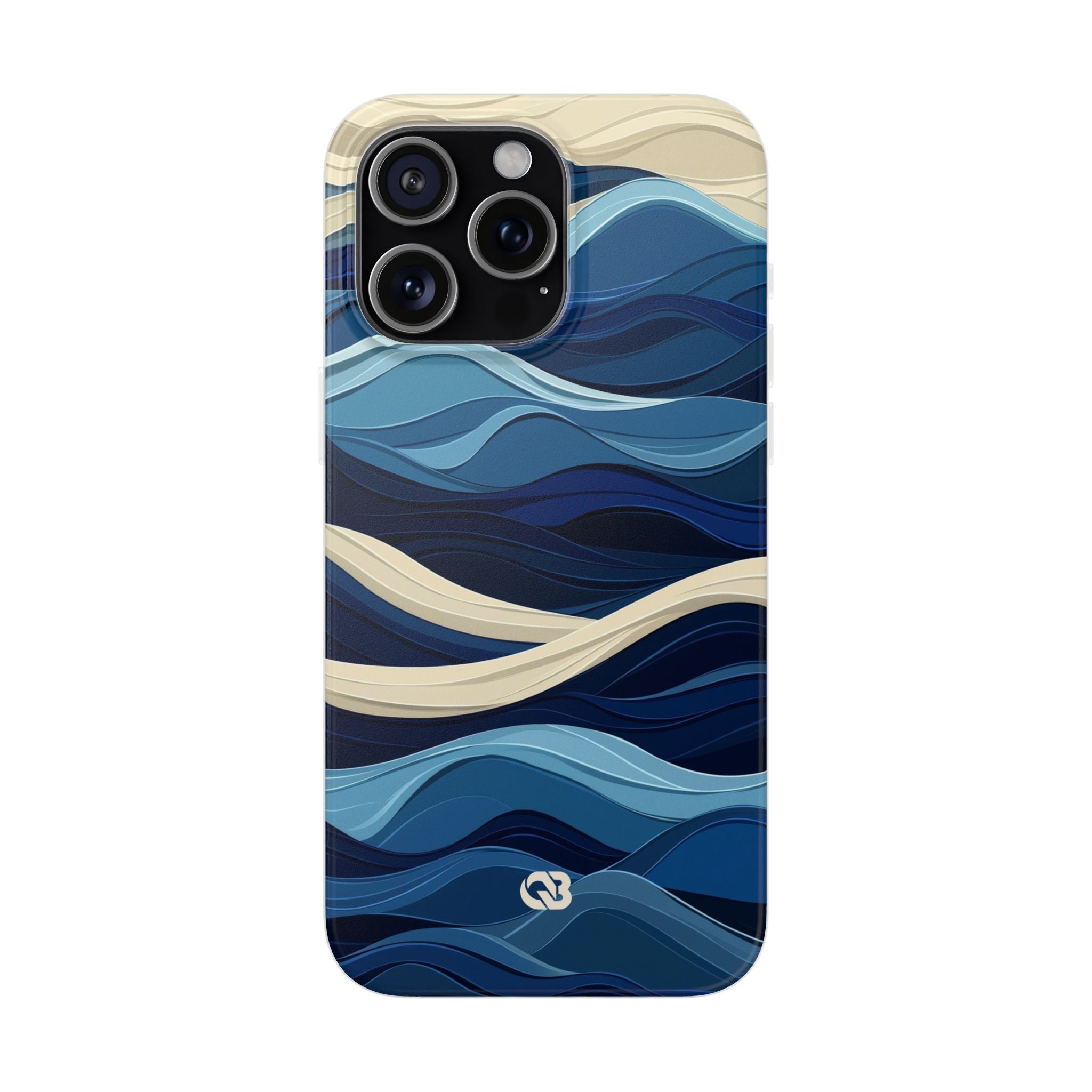 Cobalt Coast Layers · Soft Phone Case for iPhone