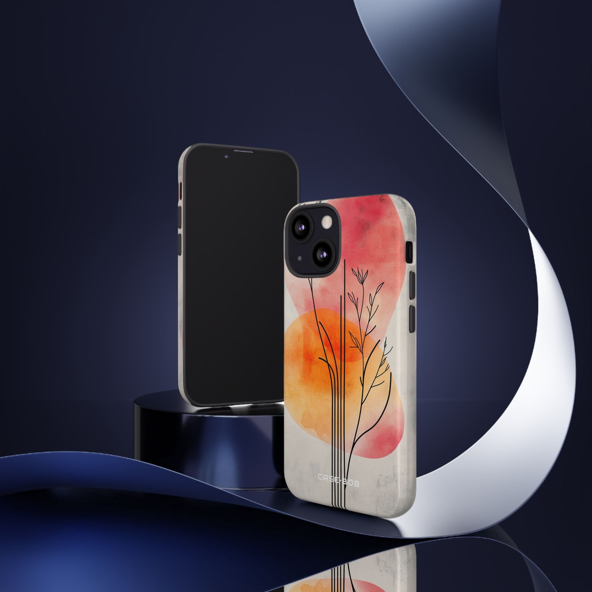 Curved Stem Sunset iPhone 13 Mini Case - Tough