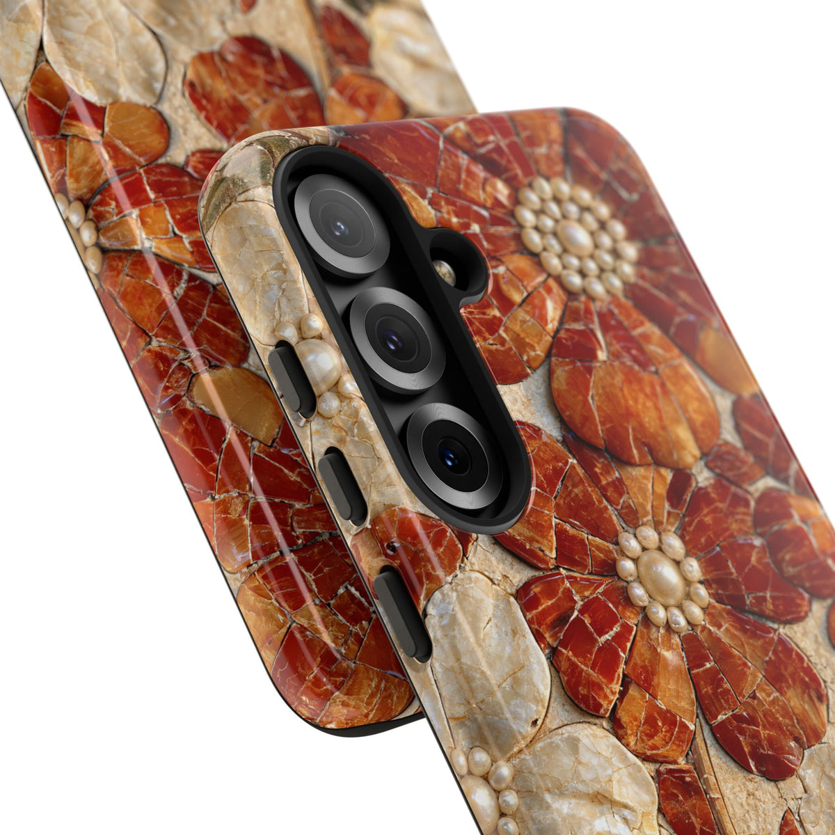 Carnelian Pearl Bloom · Tough Phone Case for Samsung · Orange