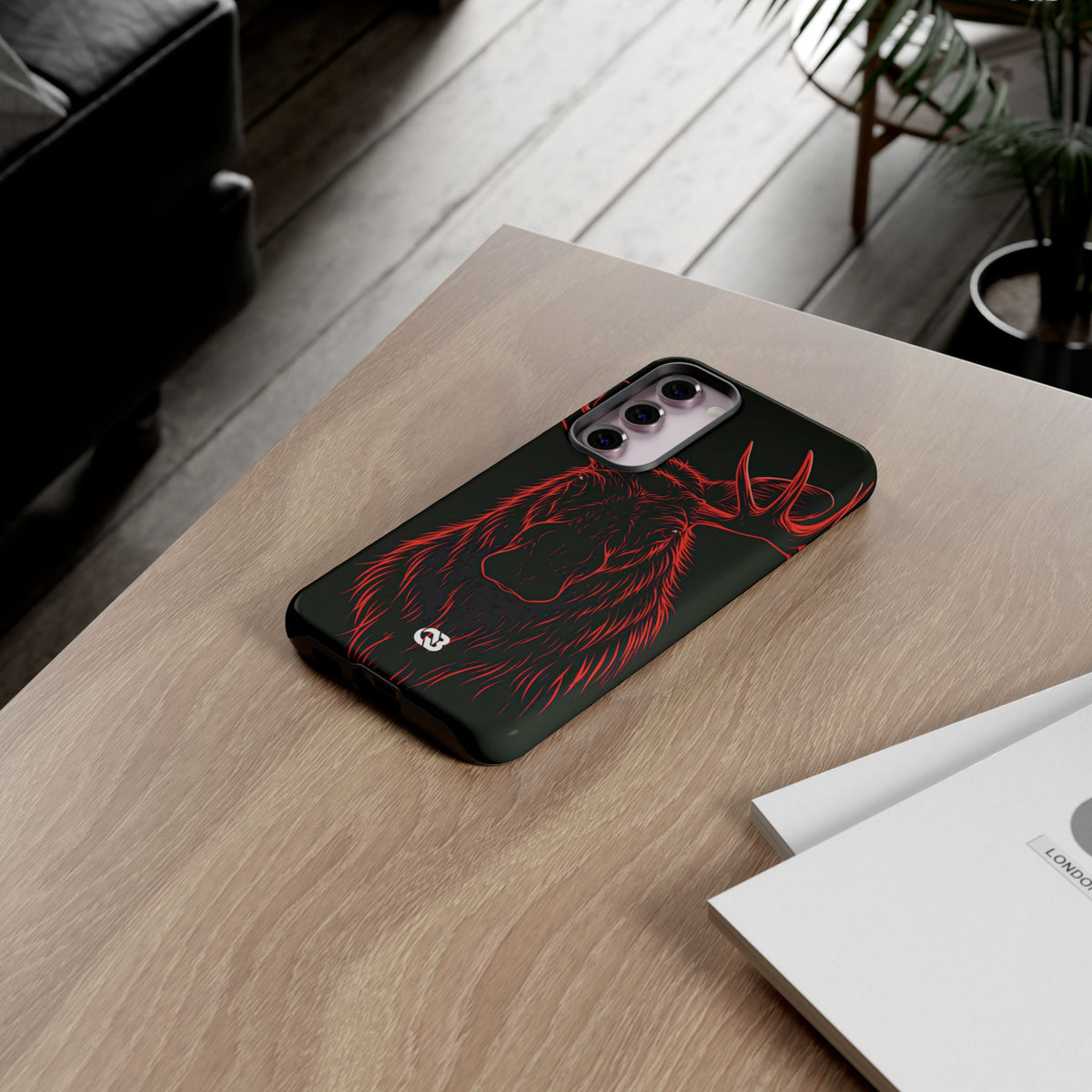 Nordic Moose Contour · Tough Phone Case for Samsung · Red