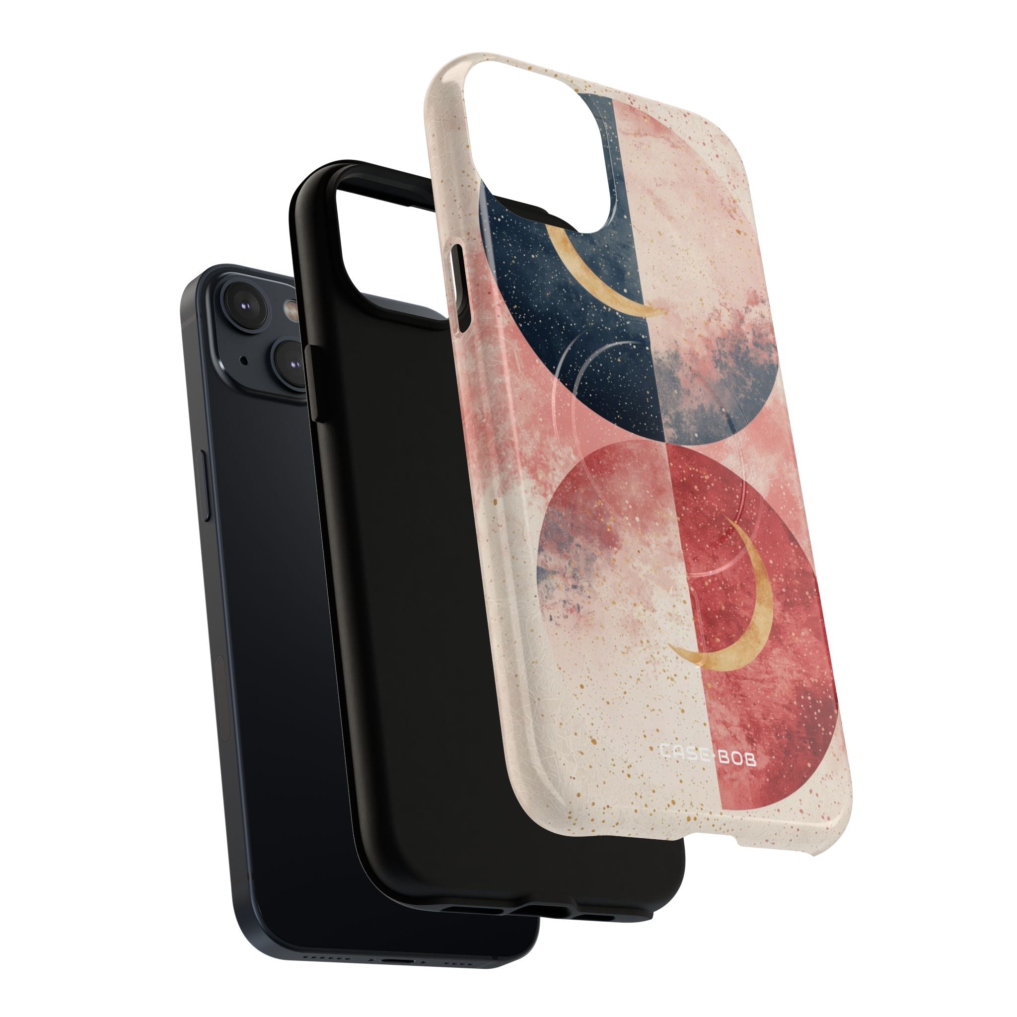 Golden Crescent Circles iPhone 14 Plus Case - Tough+