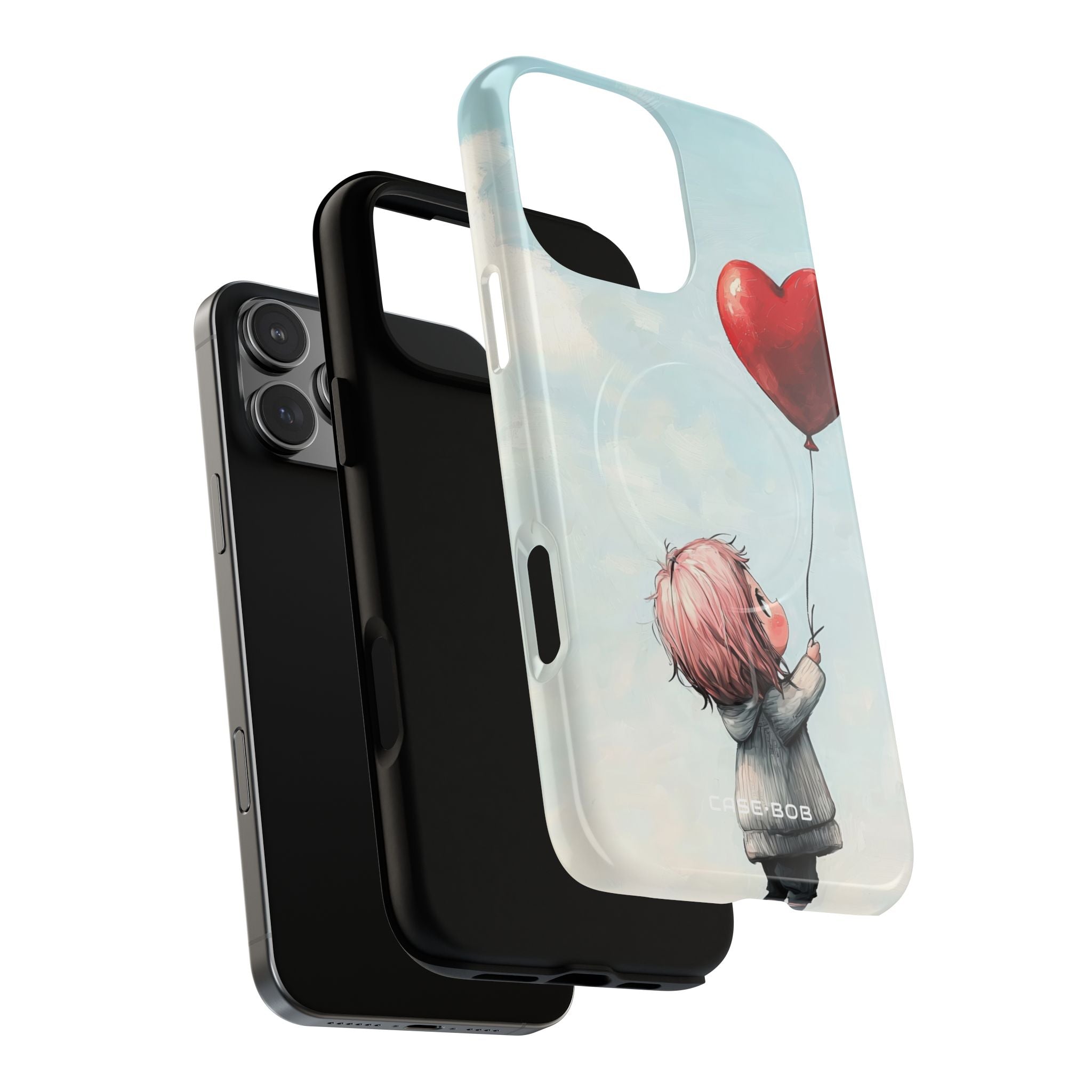 Heart Balloon Glow iPhone 16 Pro Max Case - Tough+