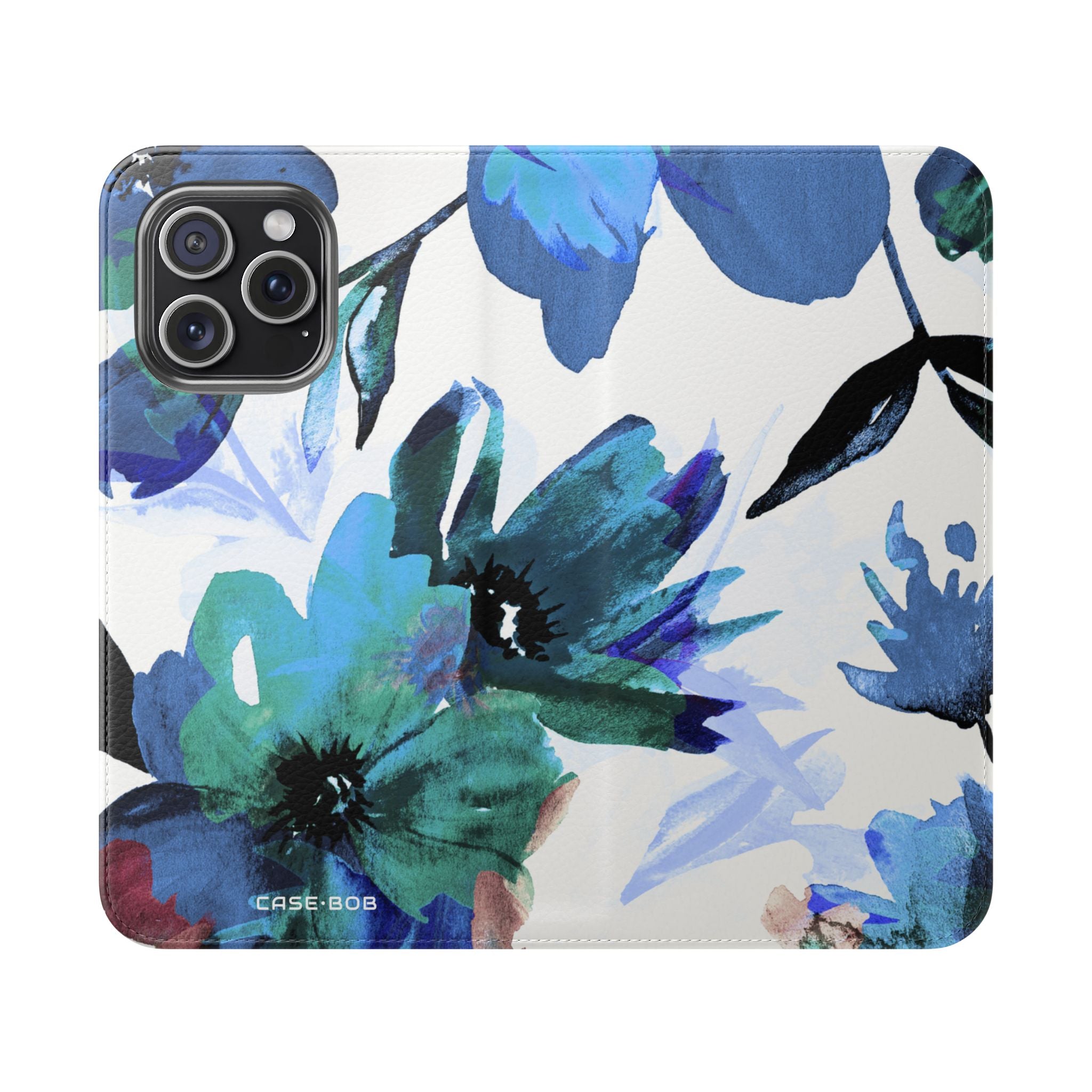 Blue Bloom - iPhone 15 Pro Max Case - Wallet