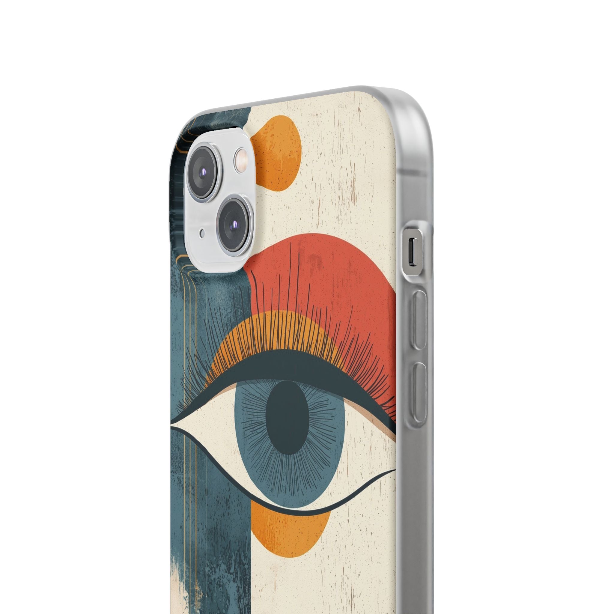 Distressed Azure Ocular · Soft Phone Case for iPhone