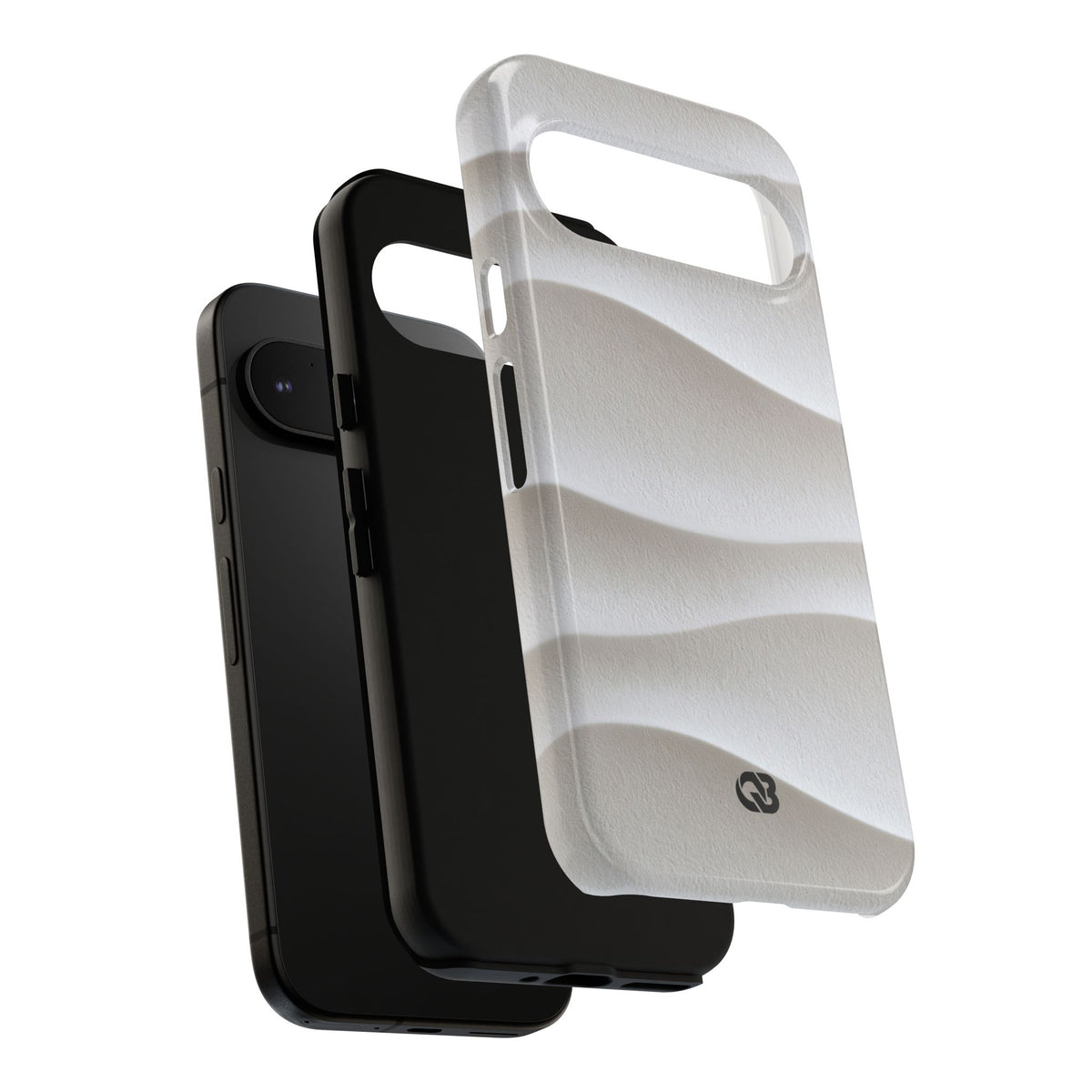 Sculpted Dune Relief · Tough Phone Case for Pixel · White