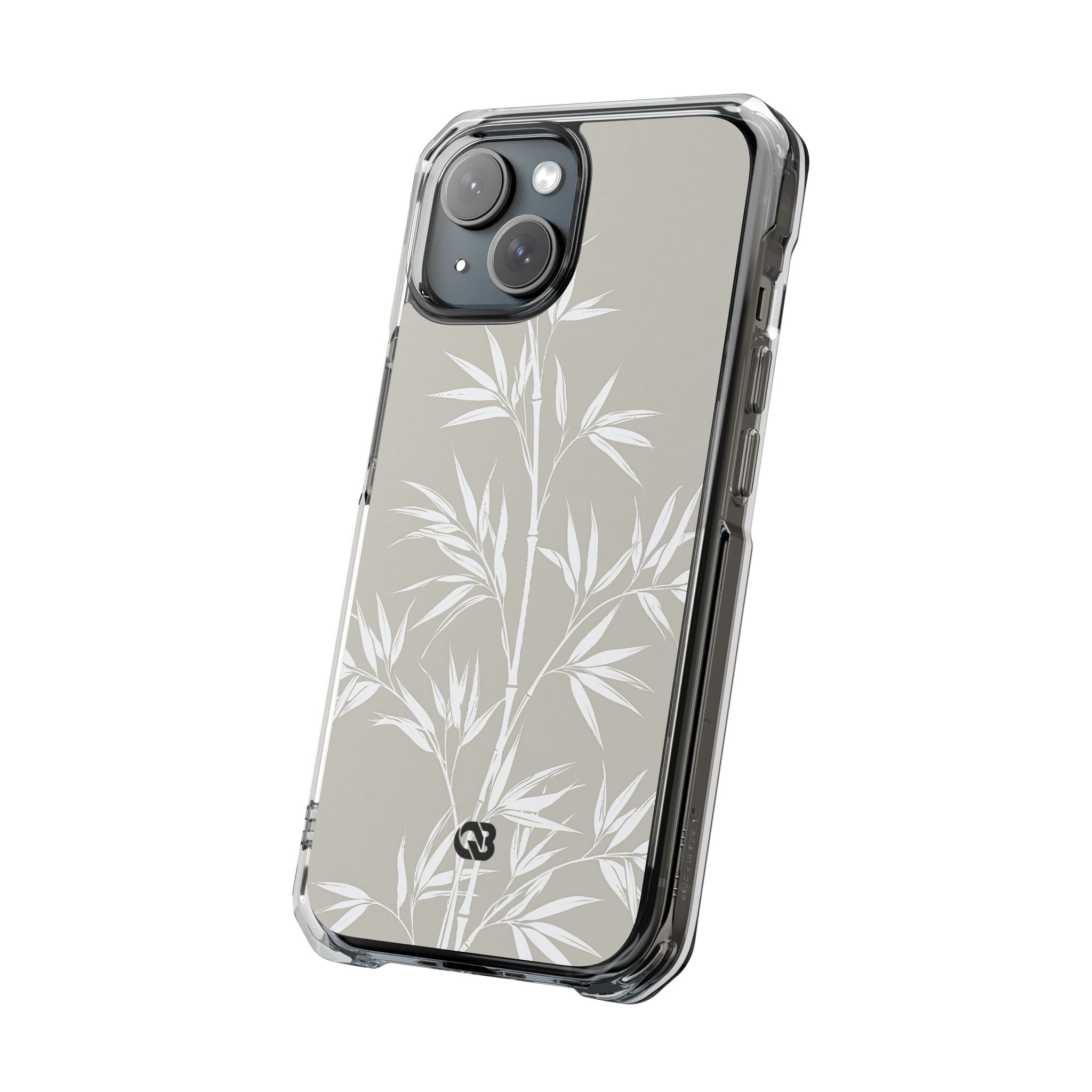 Beige Impact MagSafe Phone Case for iPhone - Sandstone Bamboo Stalks