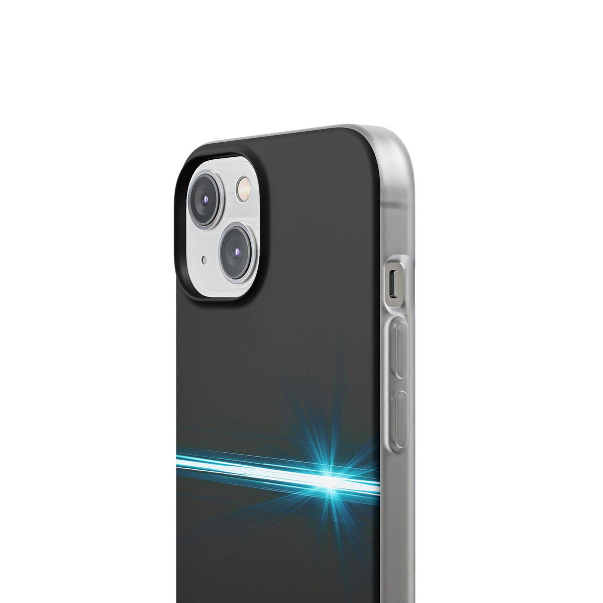 Blue Lite Phone Case for iPhone - Electric Cyan Ray