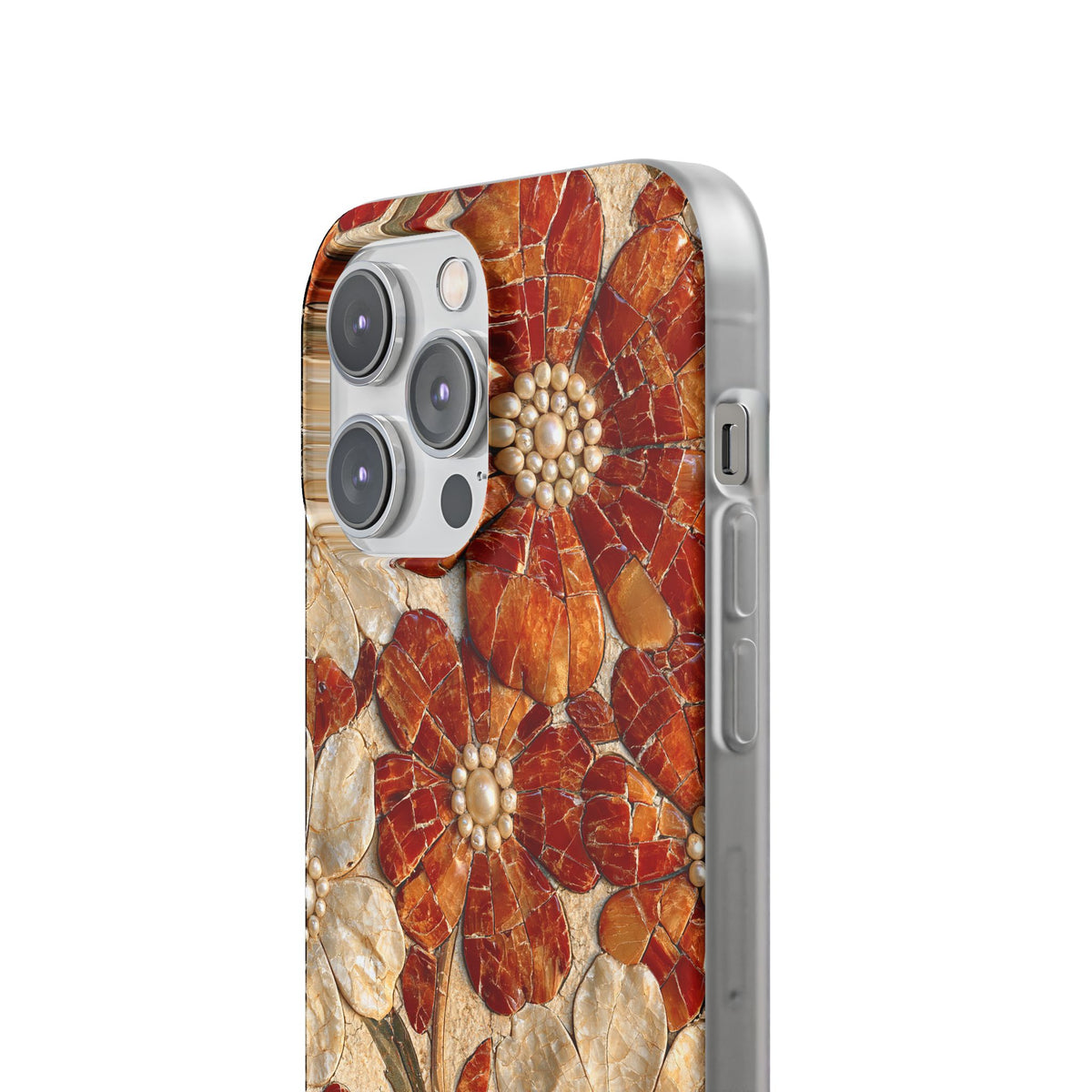 Carnelian Pearl Bloom · Lite Phone Case for iPhone · Orange