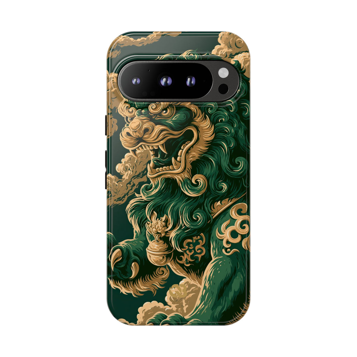 Imperial Guardian Lion · Tough Phone Case for Pixel · Green