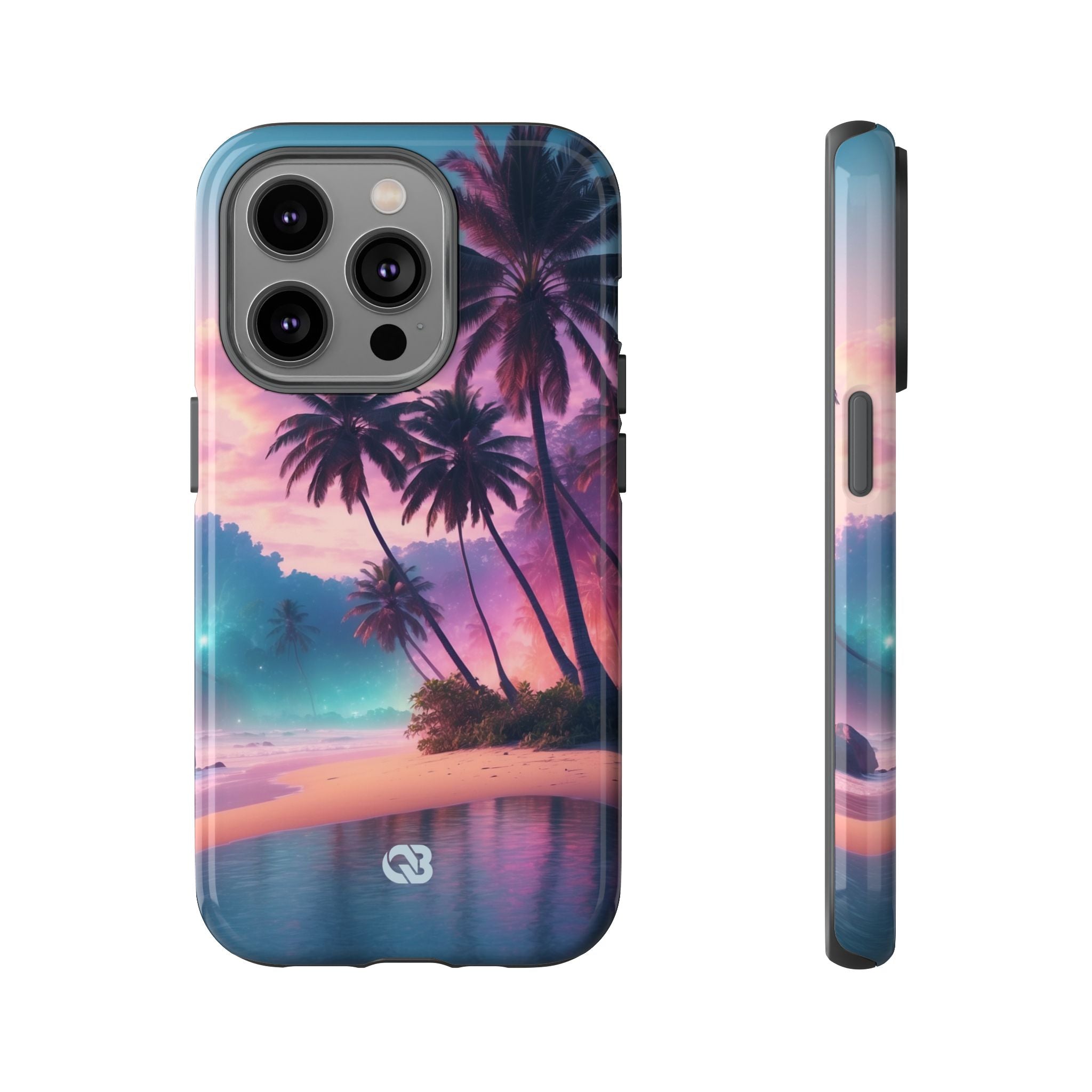 Neon Shore Palms · Tough Handyhülle für iPhone