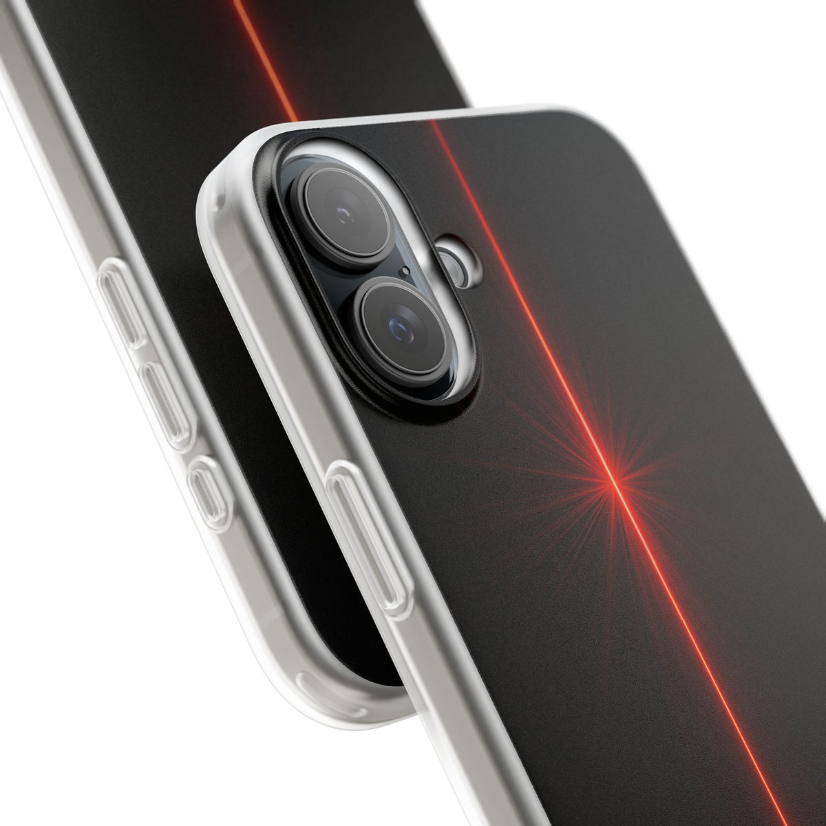 Red Lite Phone Case for iPhone - Crimson Flare Vector