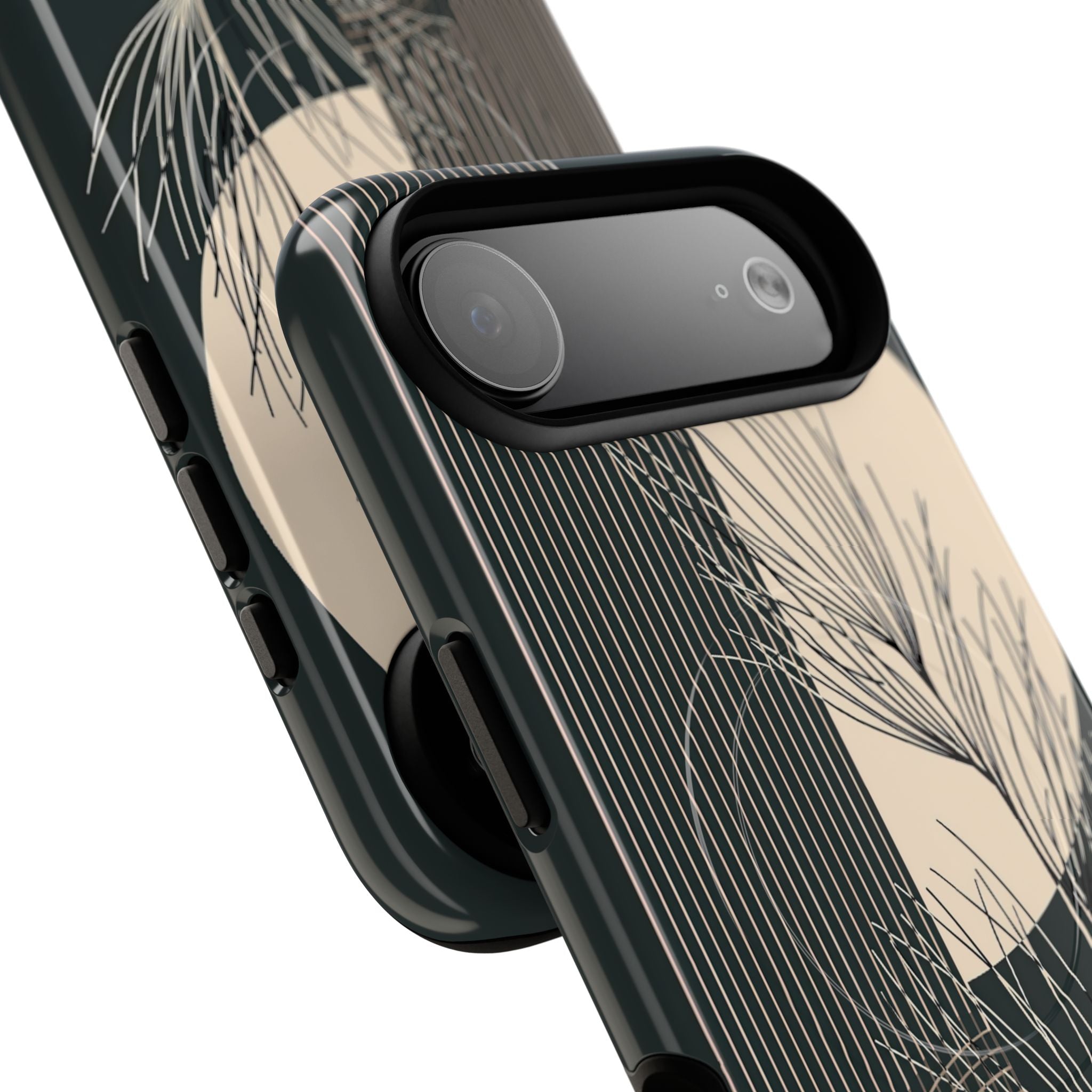 Black Tough 2.0 Magsafe Phone Case for iPhone - Obsidian Sand Willow