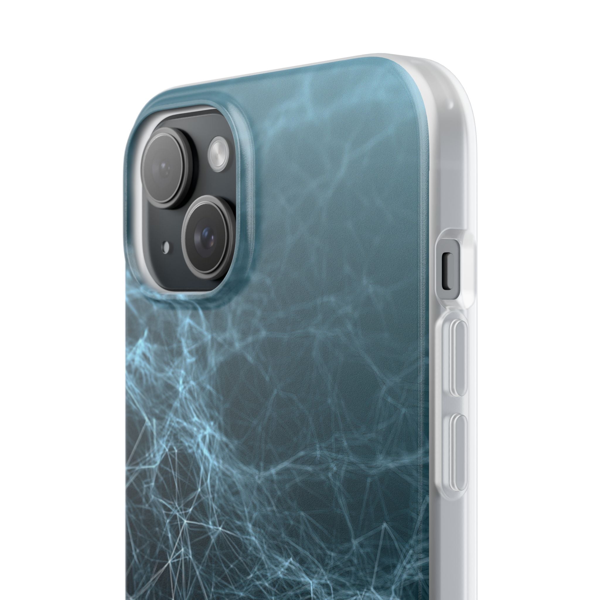 Teal Lite Phone Case for iPhone - Arctic Neural Mesh