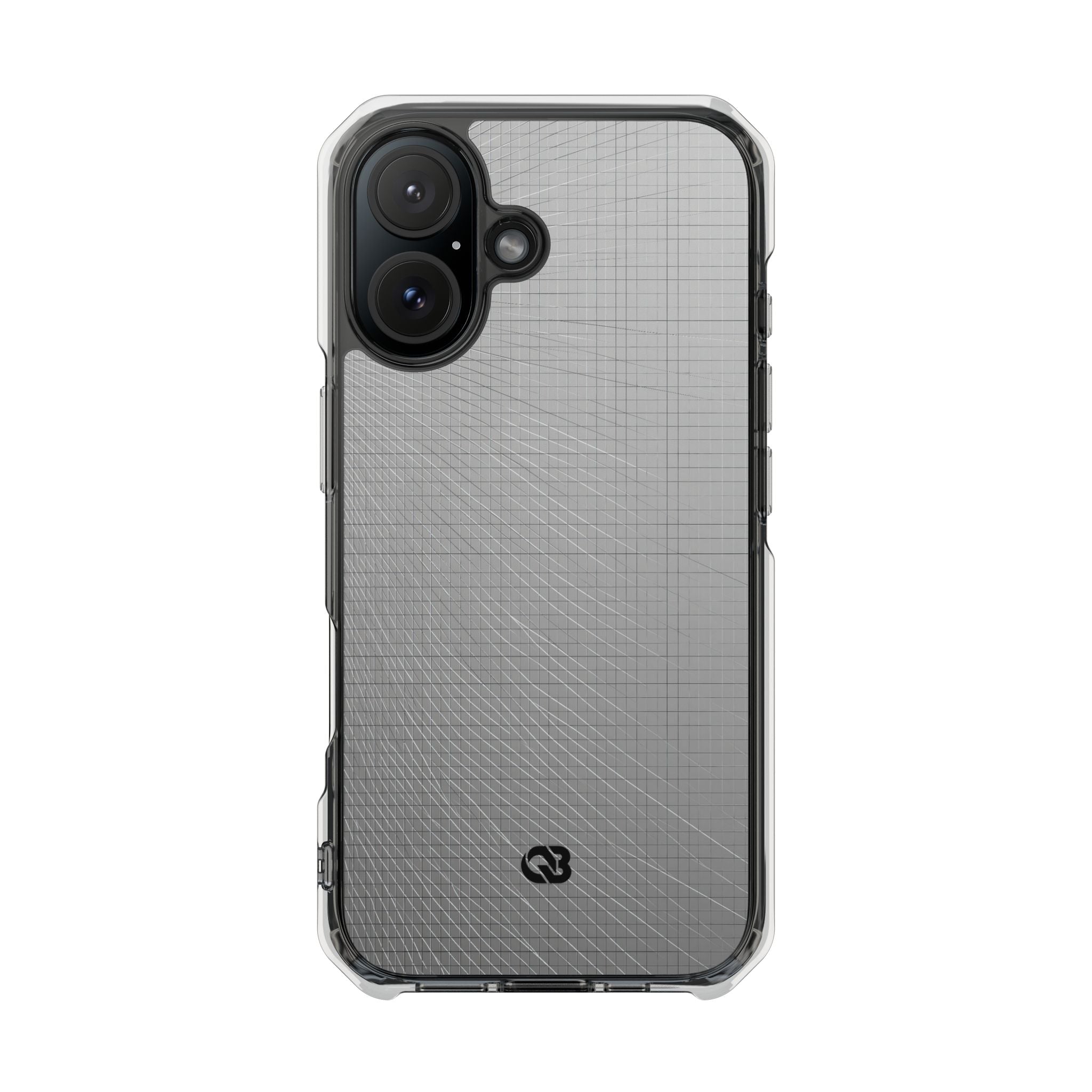 Grey Impact MagSafe Phone Case for iPhone - Chrome Mesh Warp