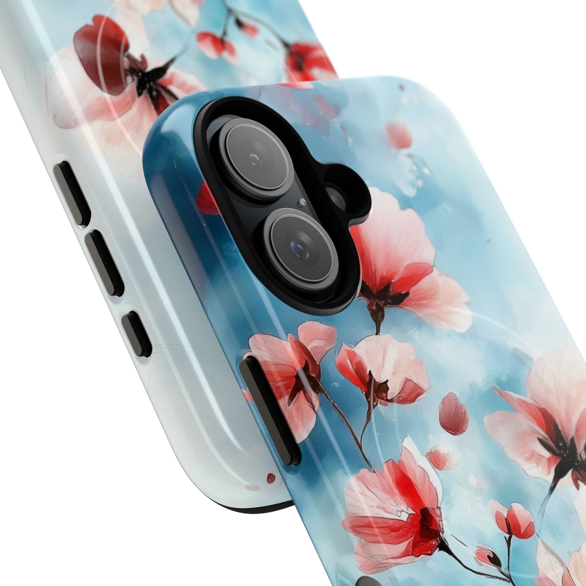 Pink Blossom Drift iPhone 16 Case - Tough+