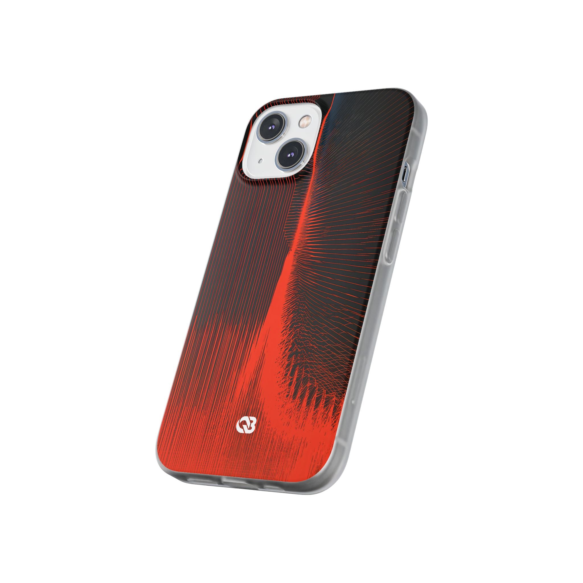 Red Lite Phone Case for iPhone - Crimson Frequency Pulse