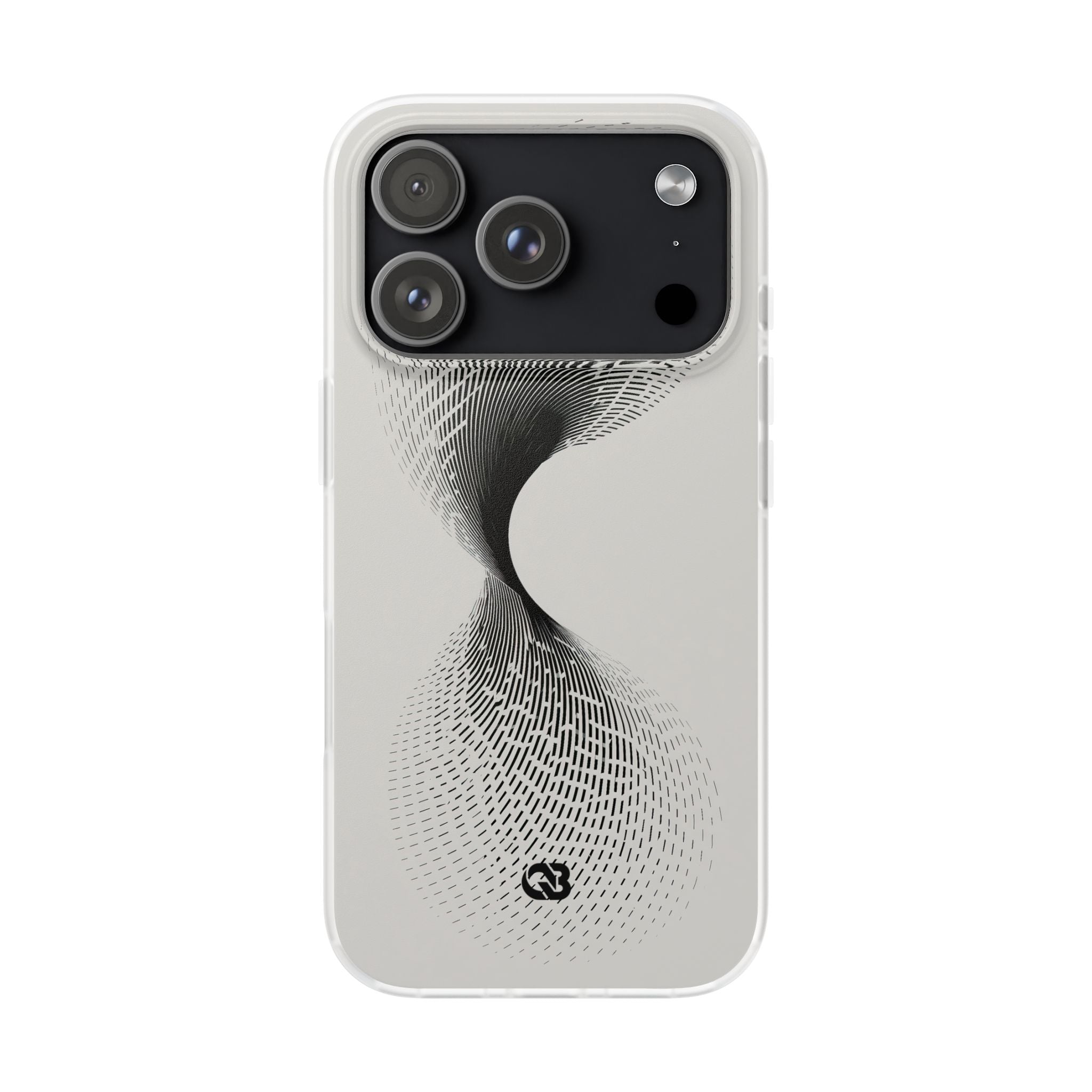 White Lite Phone Case for iPhone - Linear Torsion Grid