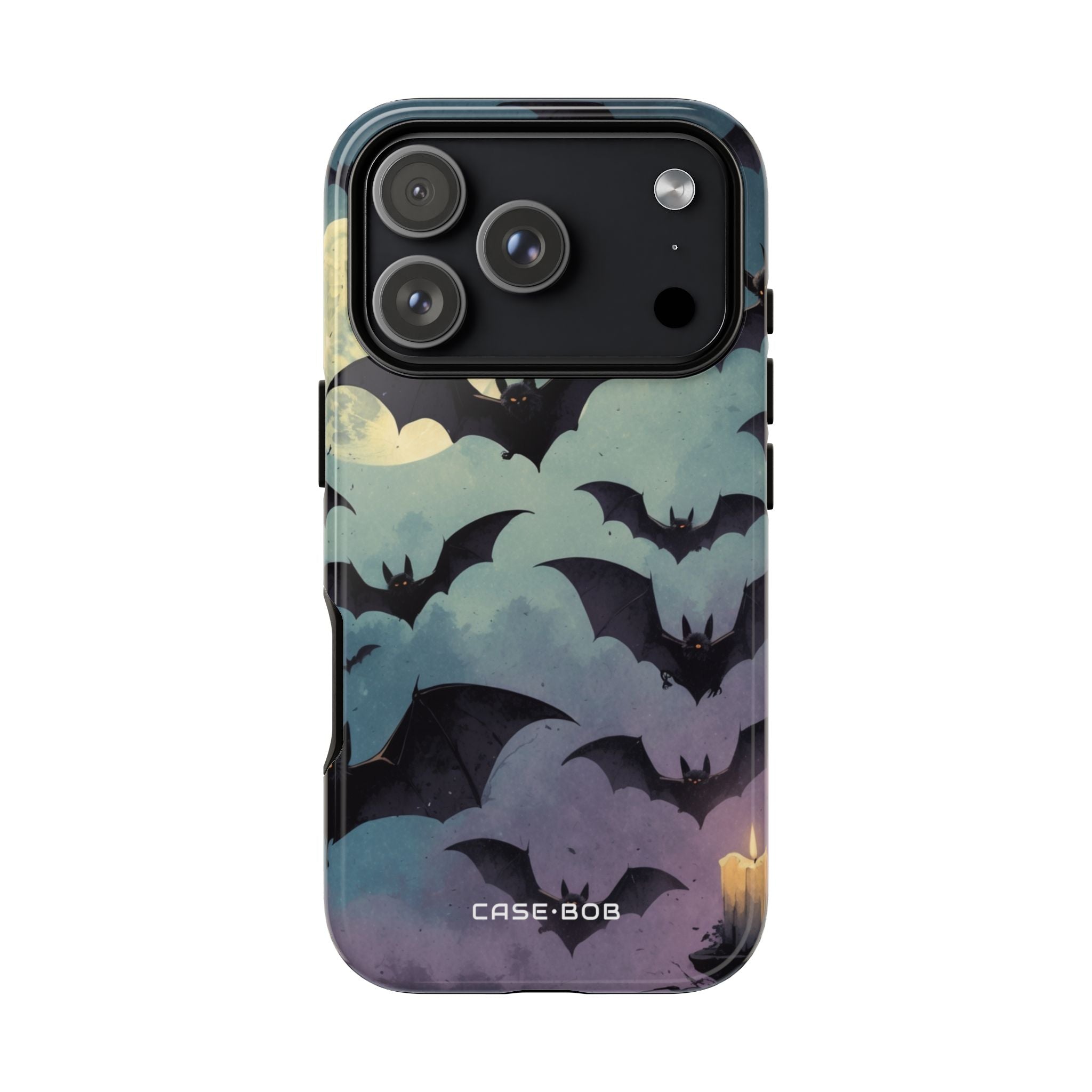 Glowing Bat Swarm iPhone 17 Pro Case - Tough - CASE•BOB
