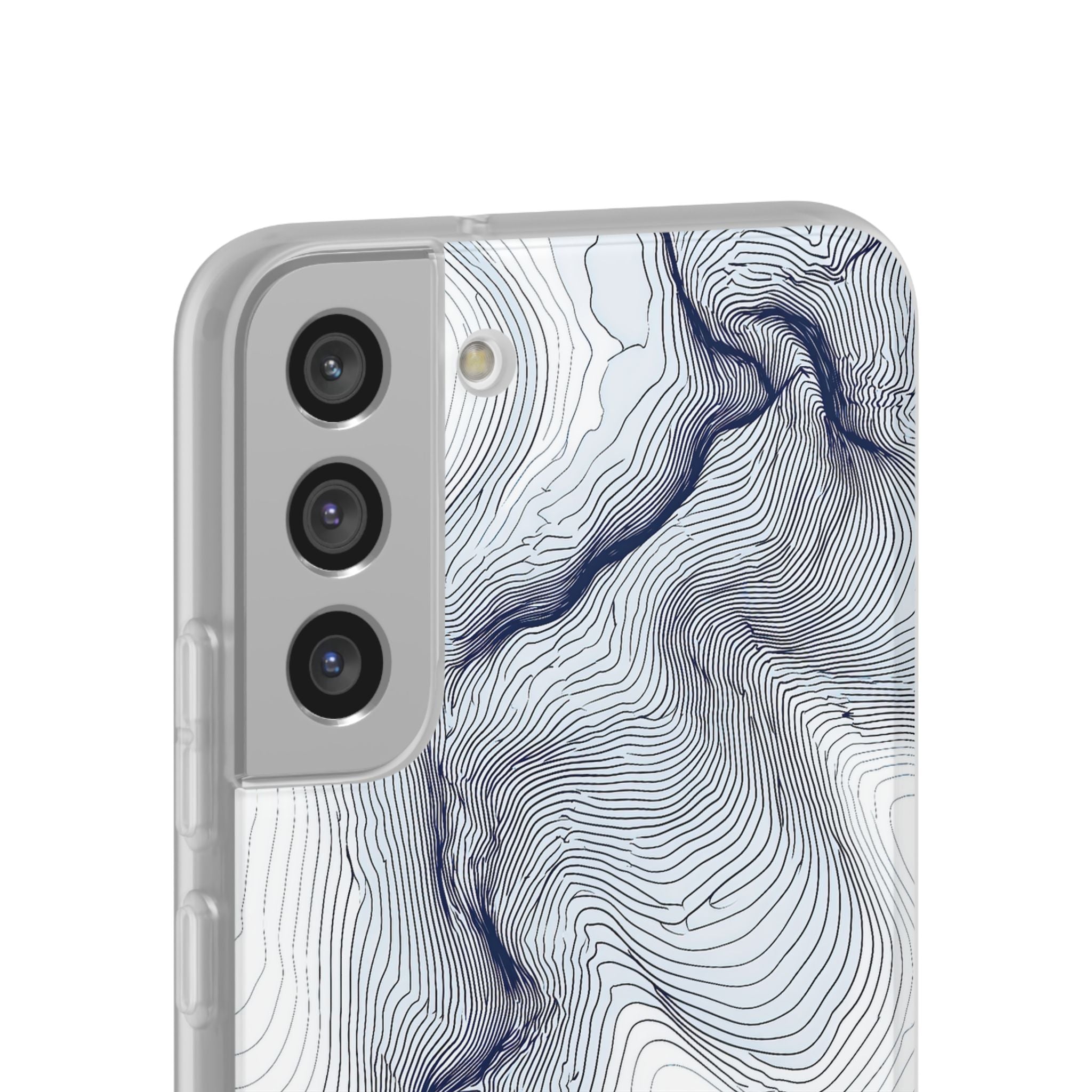 White Lite Phone Case for Samsung - Nordic Ridge Topo