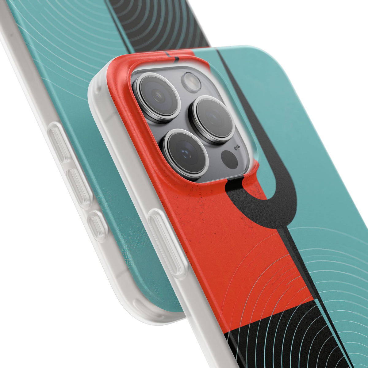 Teal Lite Phone Case for iPhone - Sonic Static Split