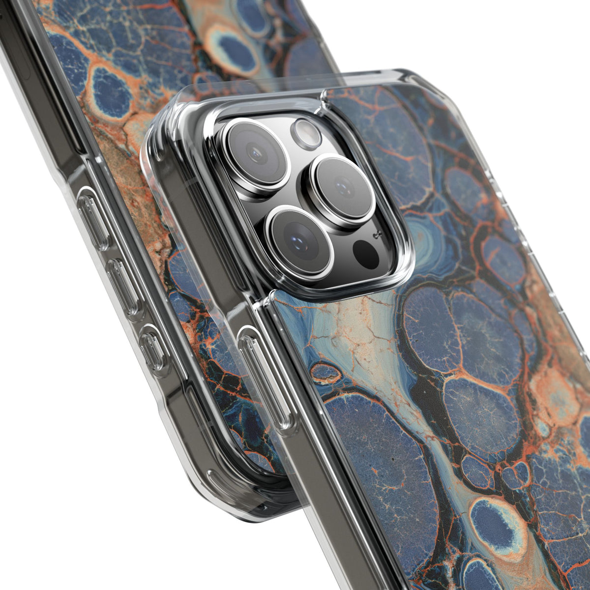 Astral Orb Resonance · Clear Impact Magnetic Phone Case for iPhone · Blue