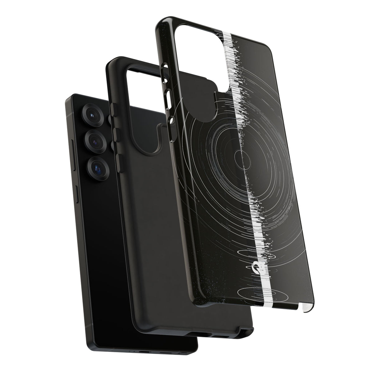 Black Tough Phone Case for Samsung - Obsidian Orbital Signal