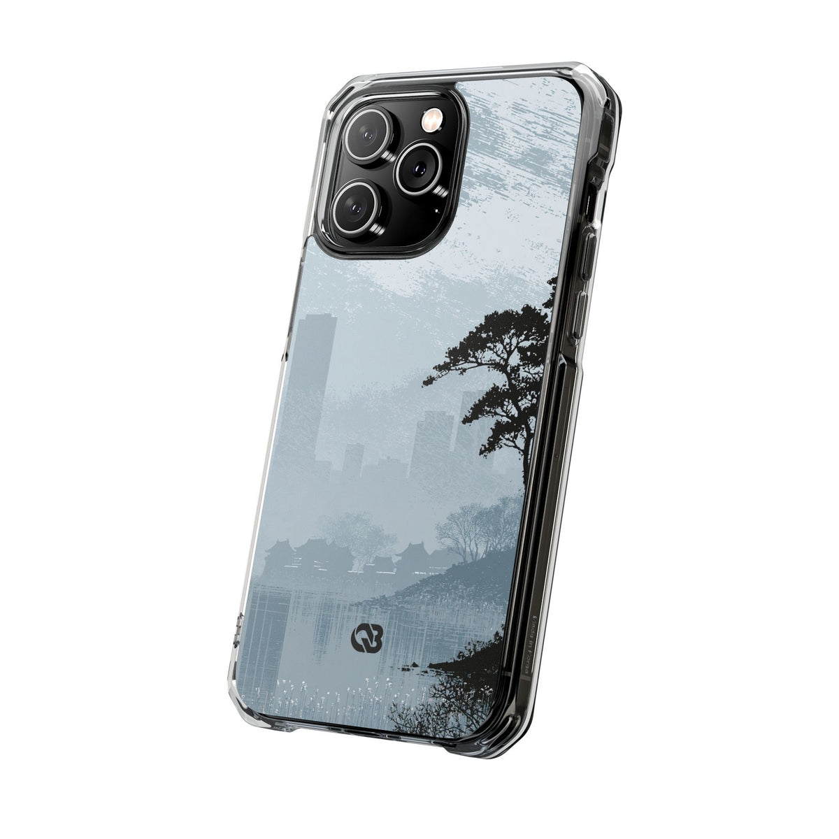 Grey Impact MagSafe Phone Case for iPhone - Steel Slate Zen